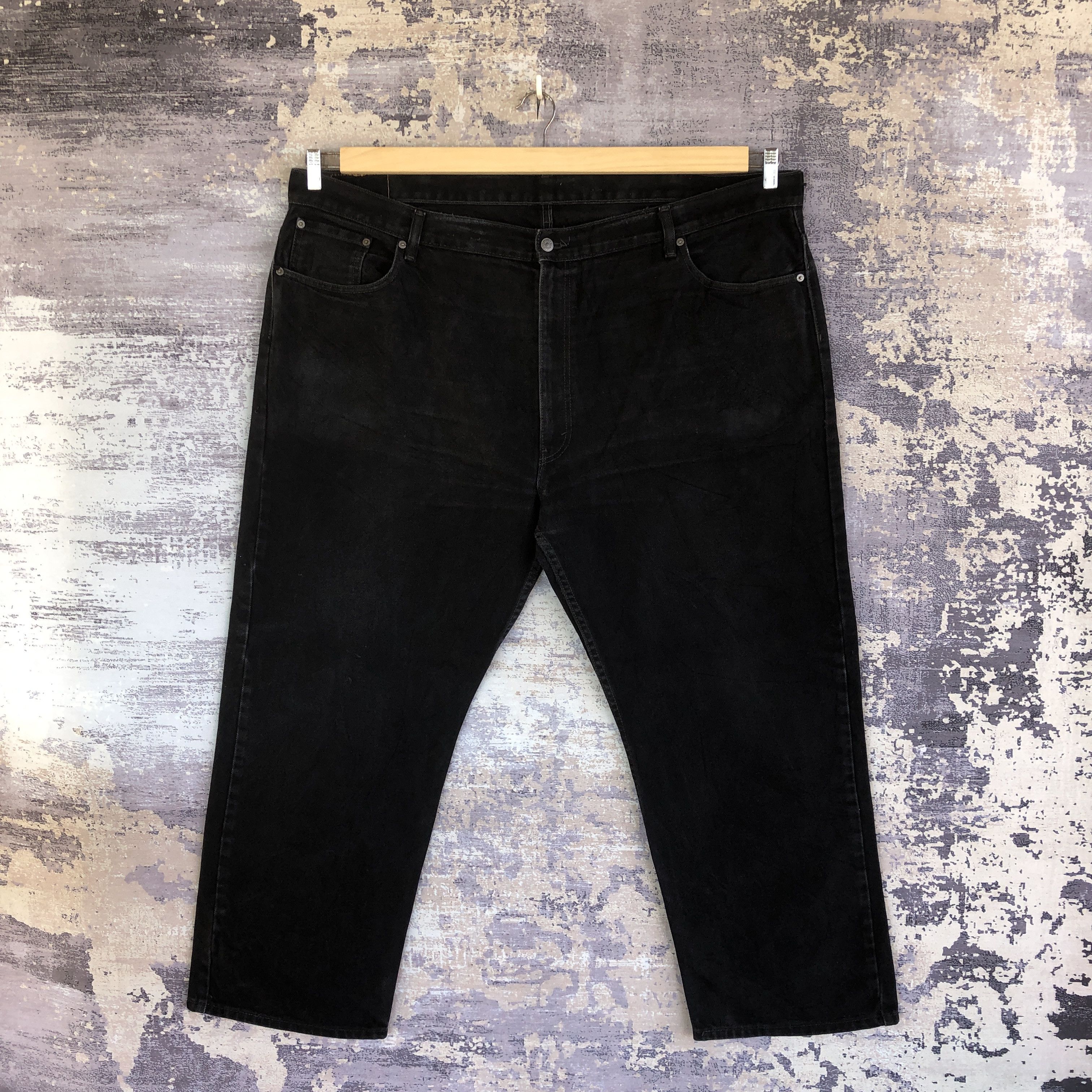 Levi's Vintage Levis 505 Distressed Faded Black Jeans Baggy Denim Size US 44 / EU 60 - 1 Thumbnail