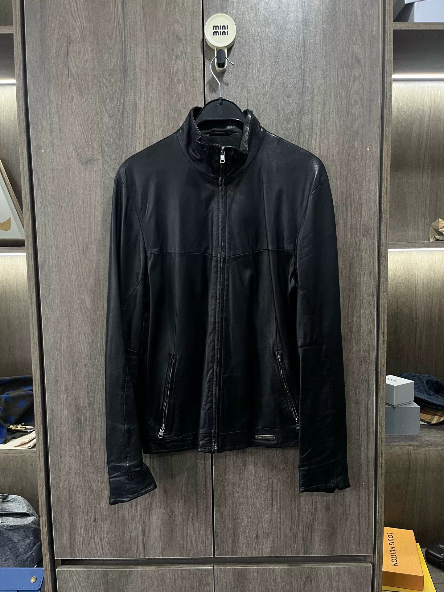 Armani Exchange Armani Exchange Classic Leather Jacket Size US L / EU 52-54 / 3 - 1 Thumbnail