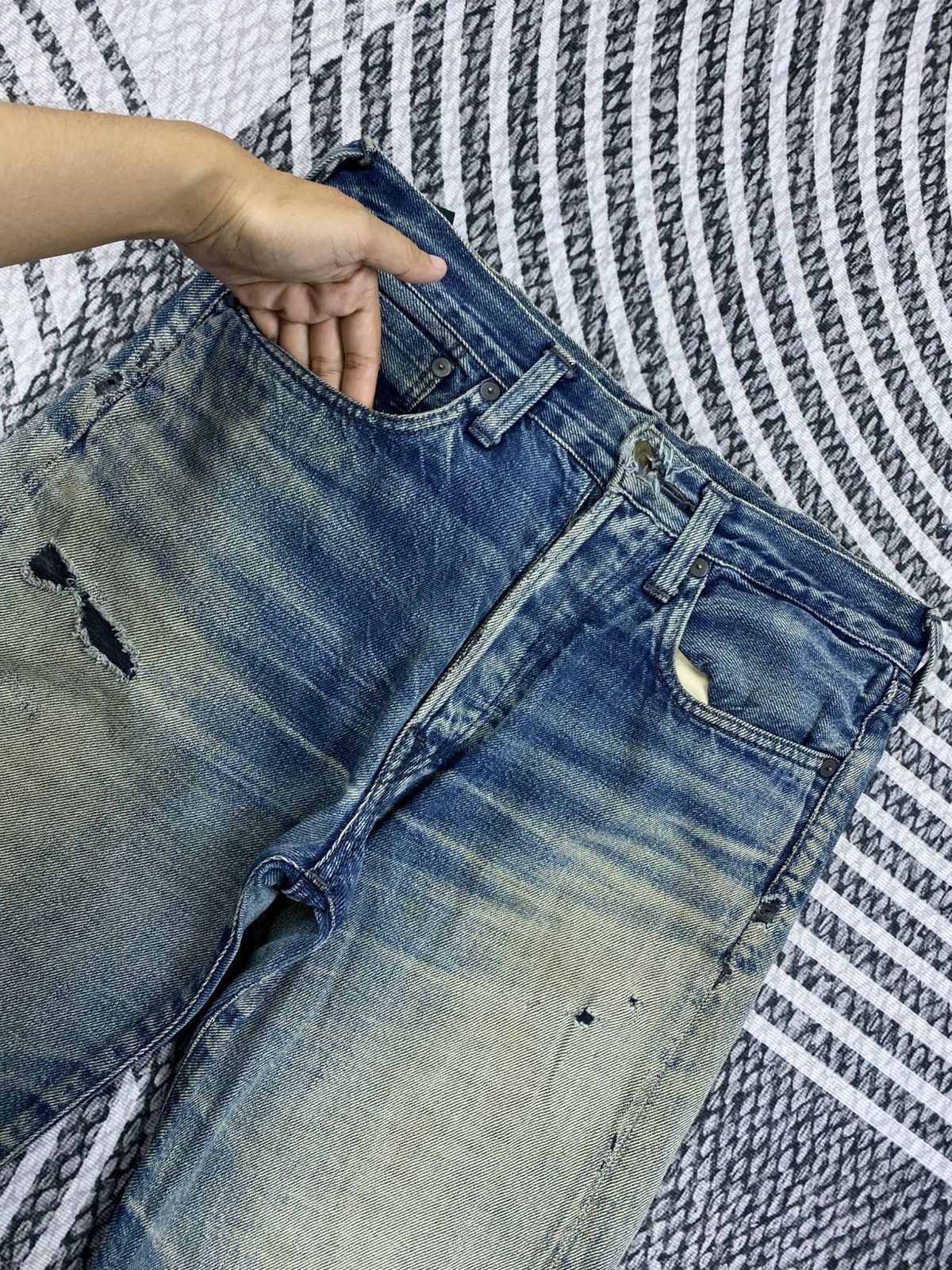 45rpm Vintage 45rpm Japan Distressed Denim Pants Size US 30 / EU 46 - 10 Thumbnail