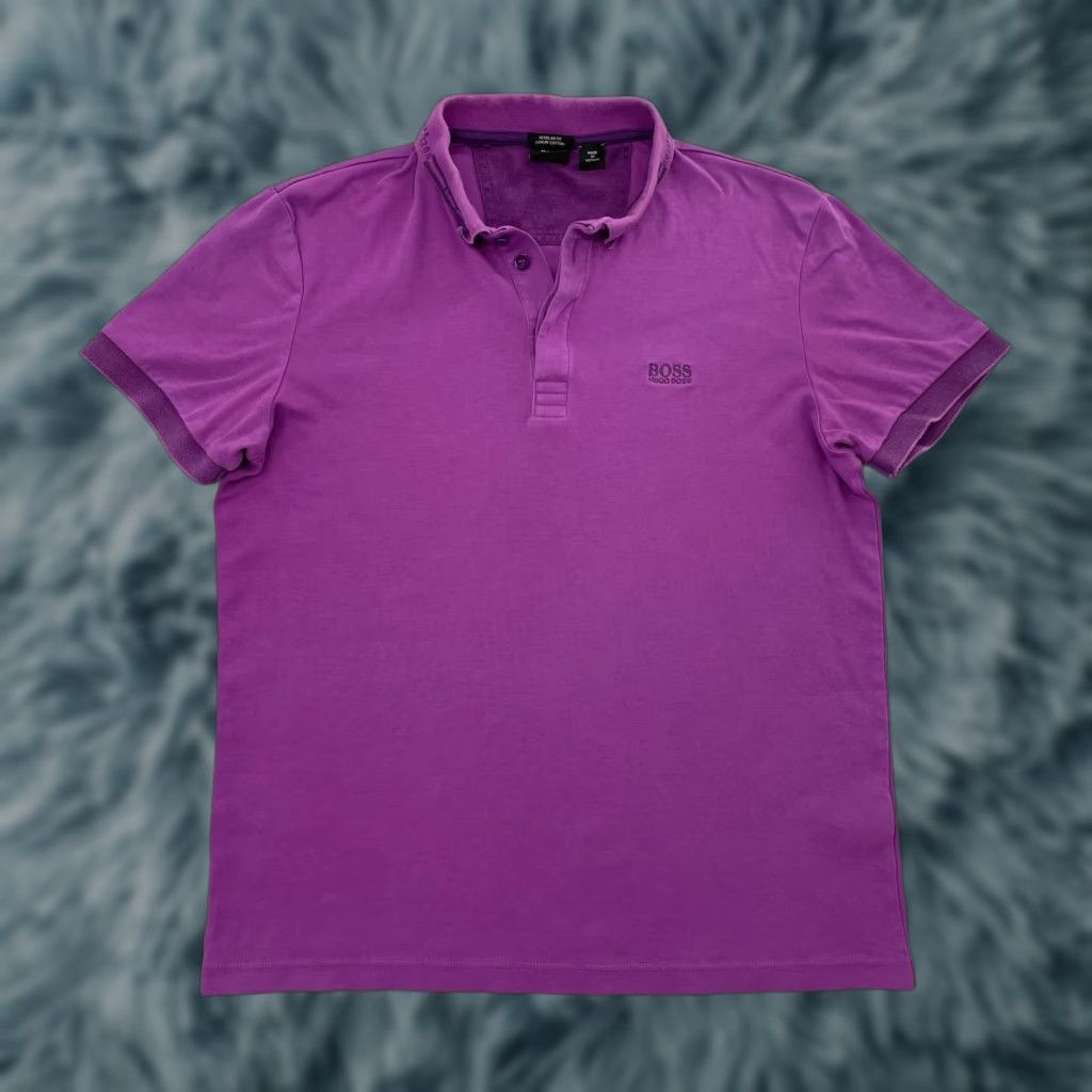 Hugo Boss VINTAGE Hugo Boss Polo Shirt Men Adult Medium Purple Cotton Logo 90s Casual Size US M / EU 48-50 / 2 - 1 Thumbnail