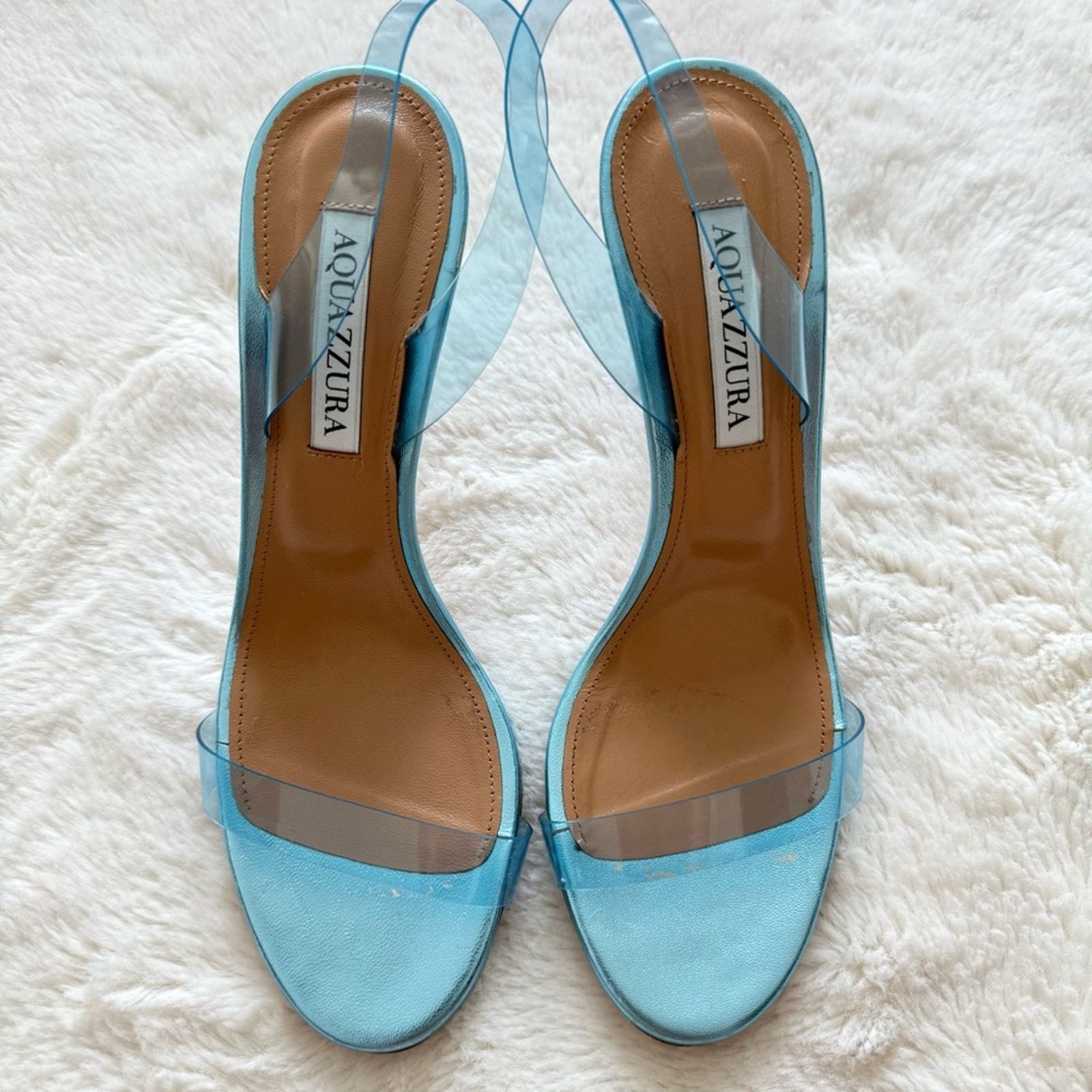 Aquazzura Aquazzura blue metallic women heel sandals size 37.5 EU Size US 7.5 / IT 37.5 - 2 Thumbnail