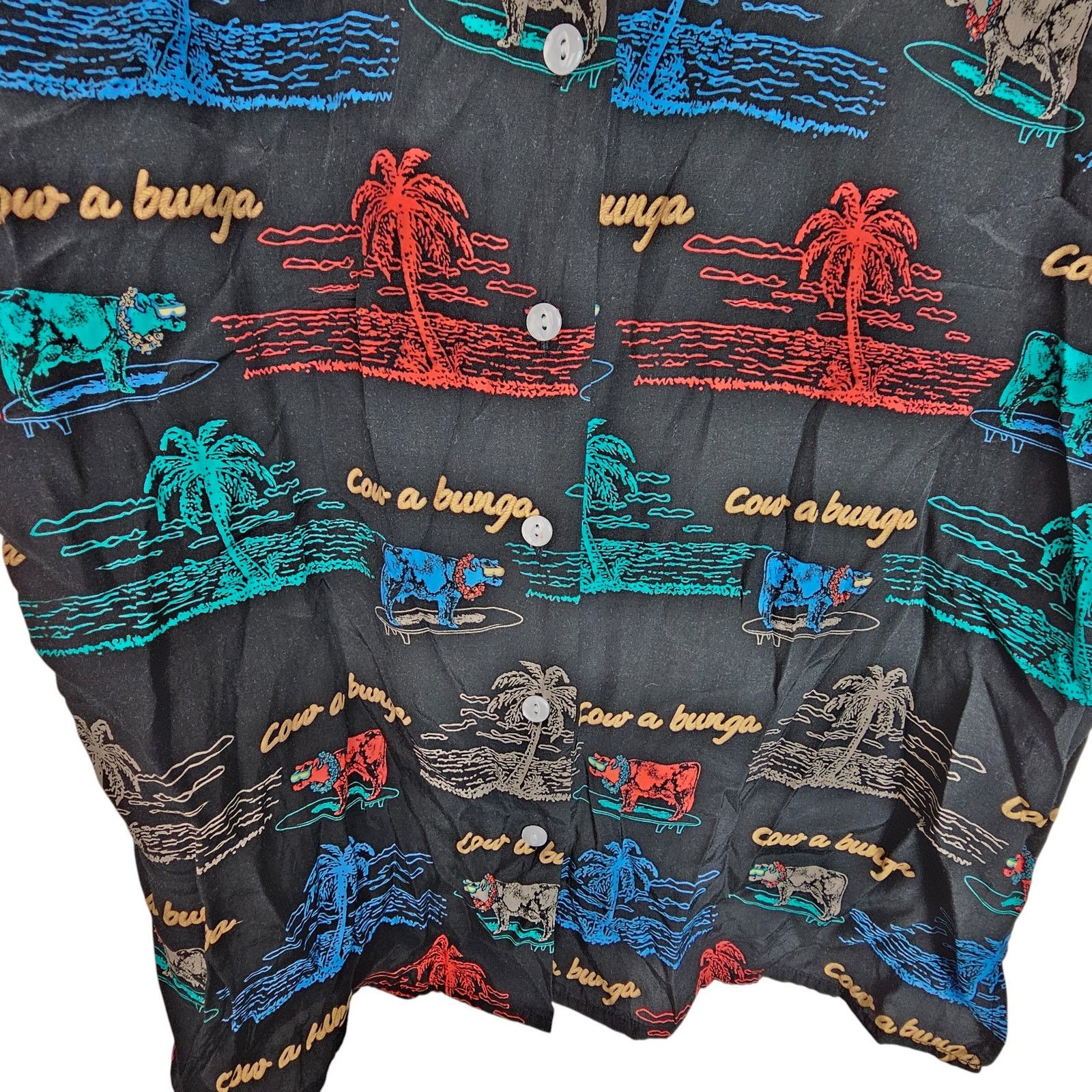 Barney Cools Barn Fly Mens Cow A Bunga Shirt Sz M All Over Print Tropical Size US M / EU 48-50 / 2 - 3 Thumbnail