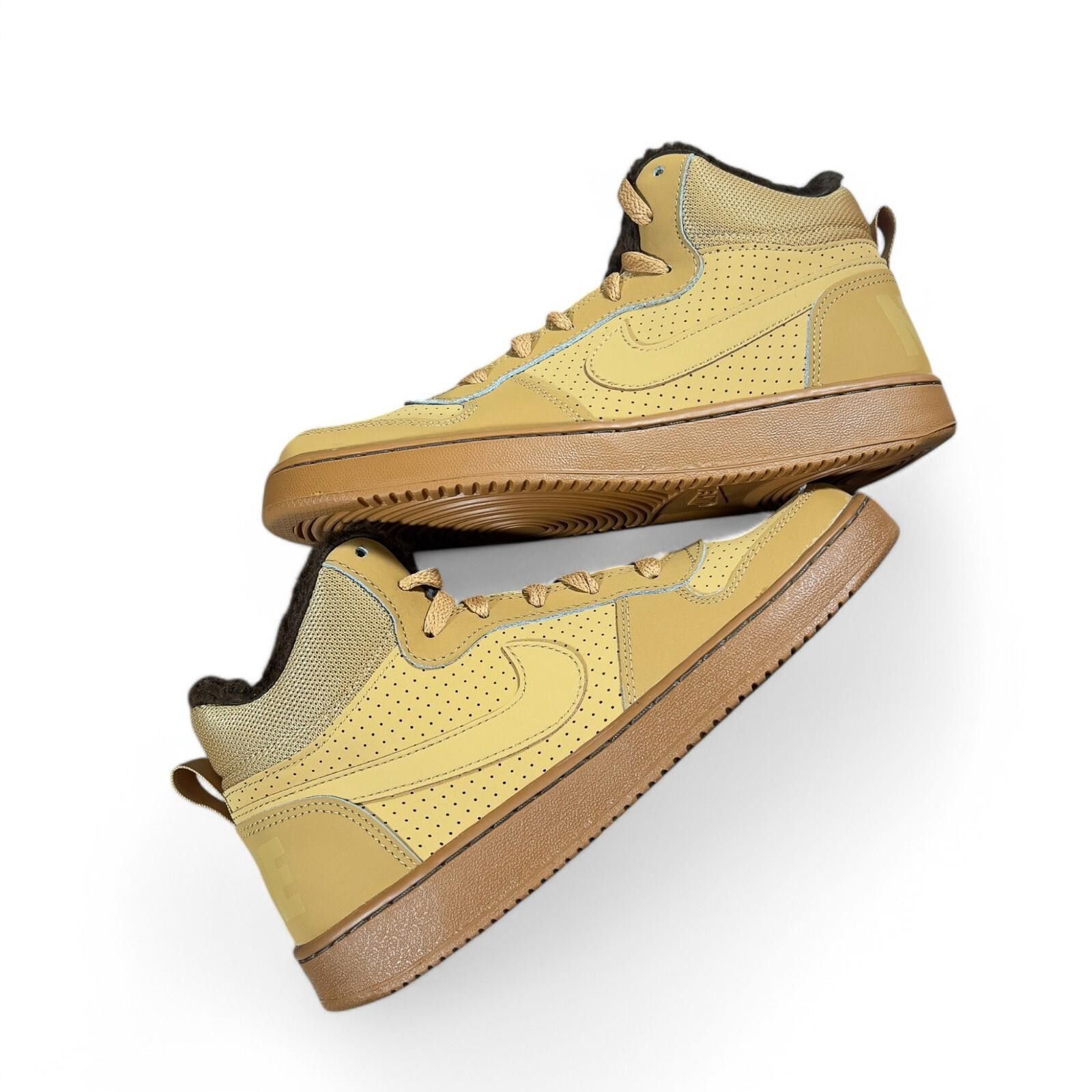 Nike 💥 Nike Court Borough Mid WNTR GS Haystack Trainers UK 5.5 Size US 6 / EU 39 - 4 Thumbnail