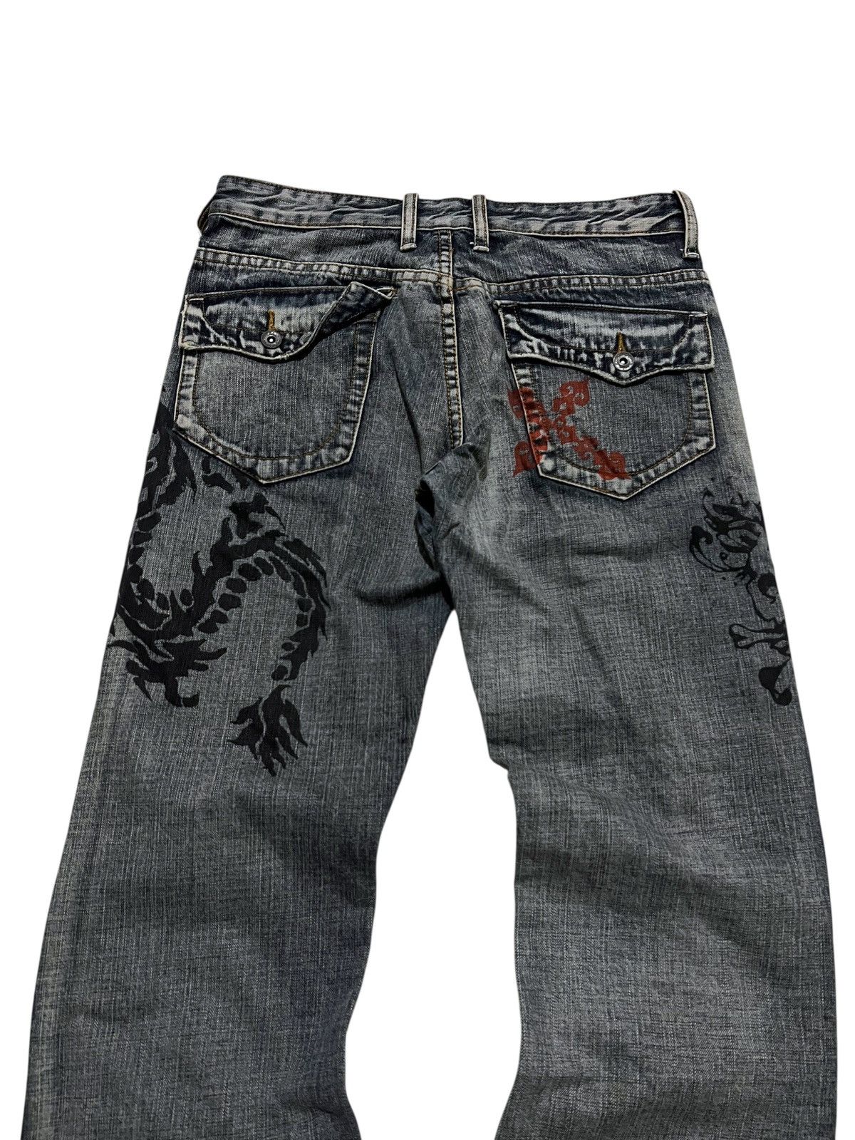 If Six Was Nine Semantic design tattoos washed flared pants Size US 30 / EU 46 - 10 Thumbnail
