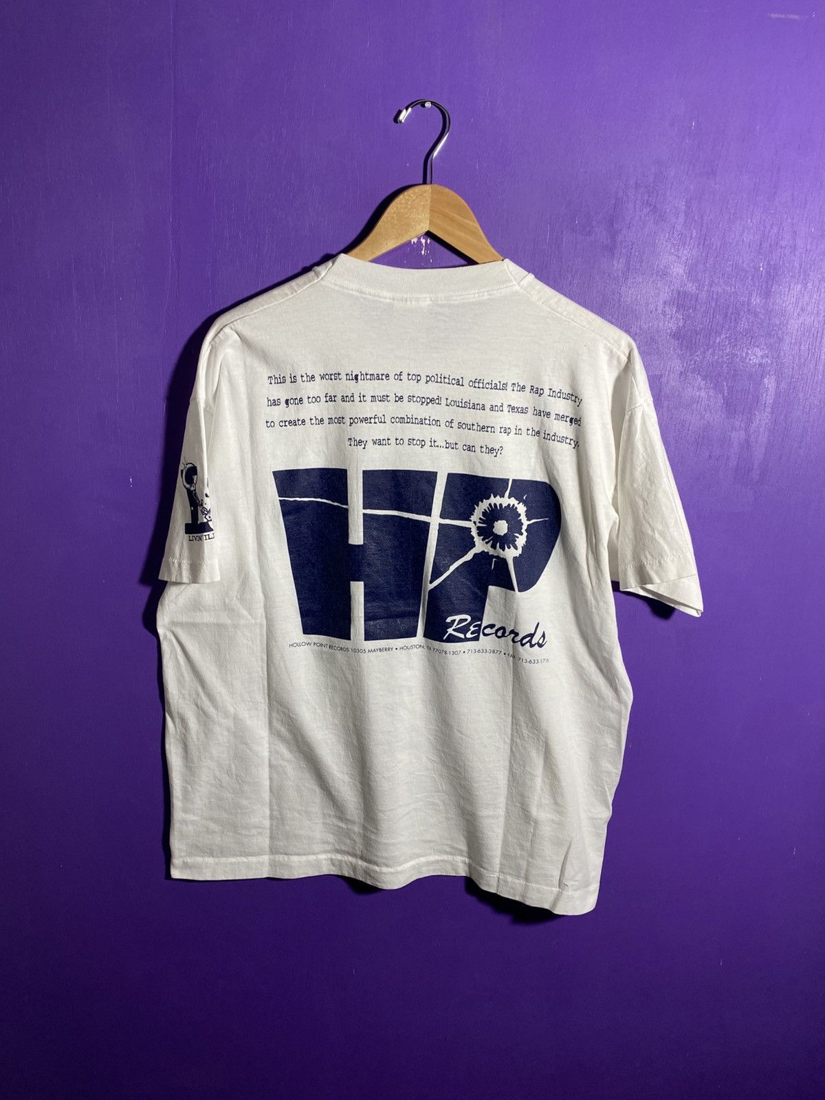 Rap Tees × Vintage Vintage 1996 Livin illegal hollow point records t-shirt Size US XL / EU 56 / 4 - 2 Thumbnail
