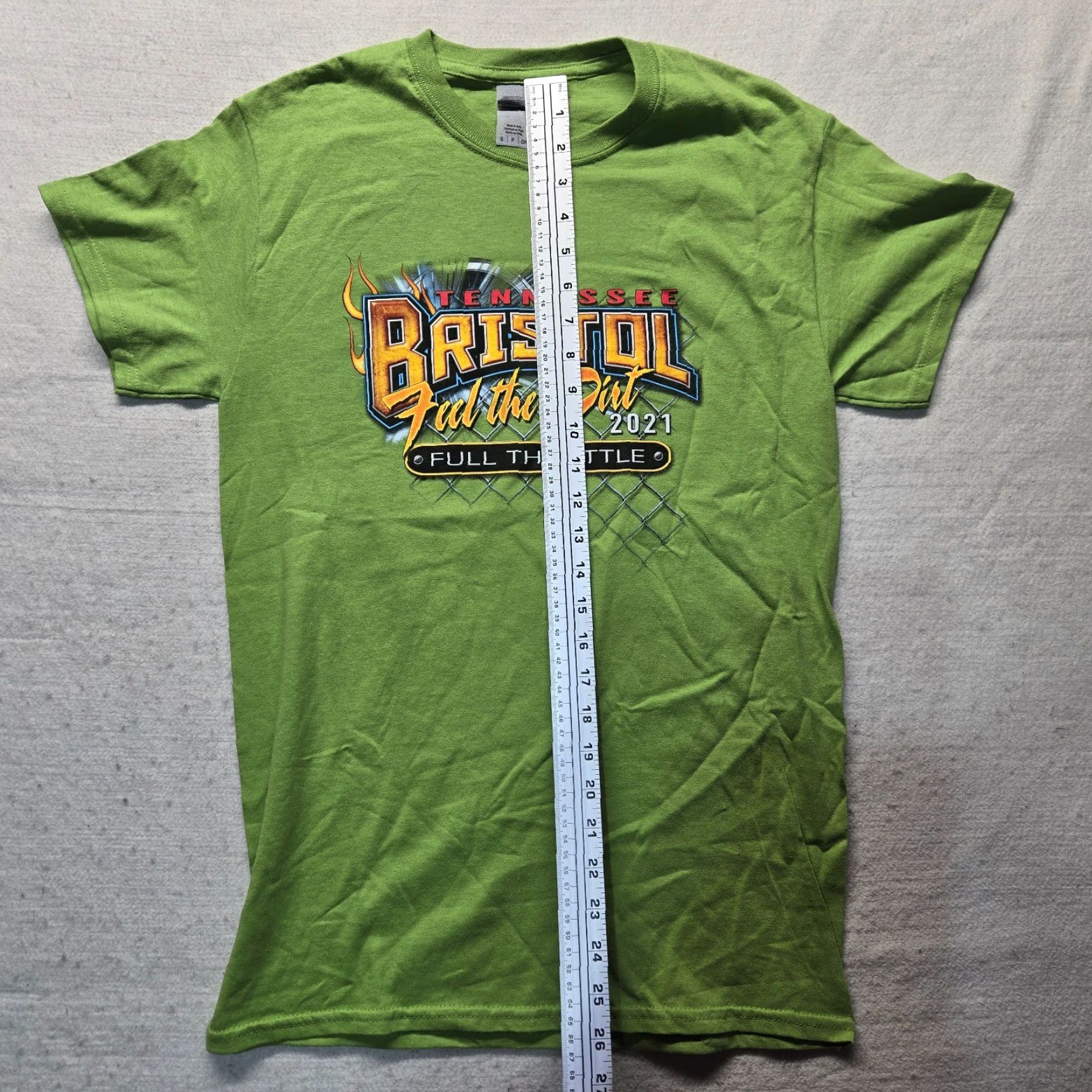 Vintage Bristol TN T-Shirt Dirt Track Racing Green Short Sleeve Adult Men's Size S Small Size US S / EU 44-46 / 1 - 5 Thumbnail