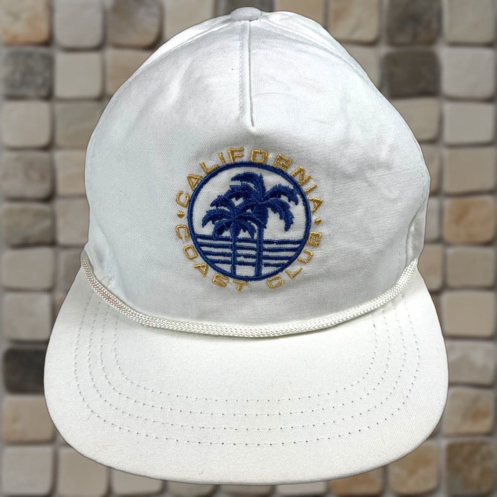 Vintage VINTAGE Cali-Fame California Coast Club Snapback Hat Cap Men One Size White 90s Beach Made in USA Snapback Mens Size ONE SIZE - 1 Thumbnail