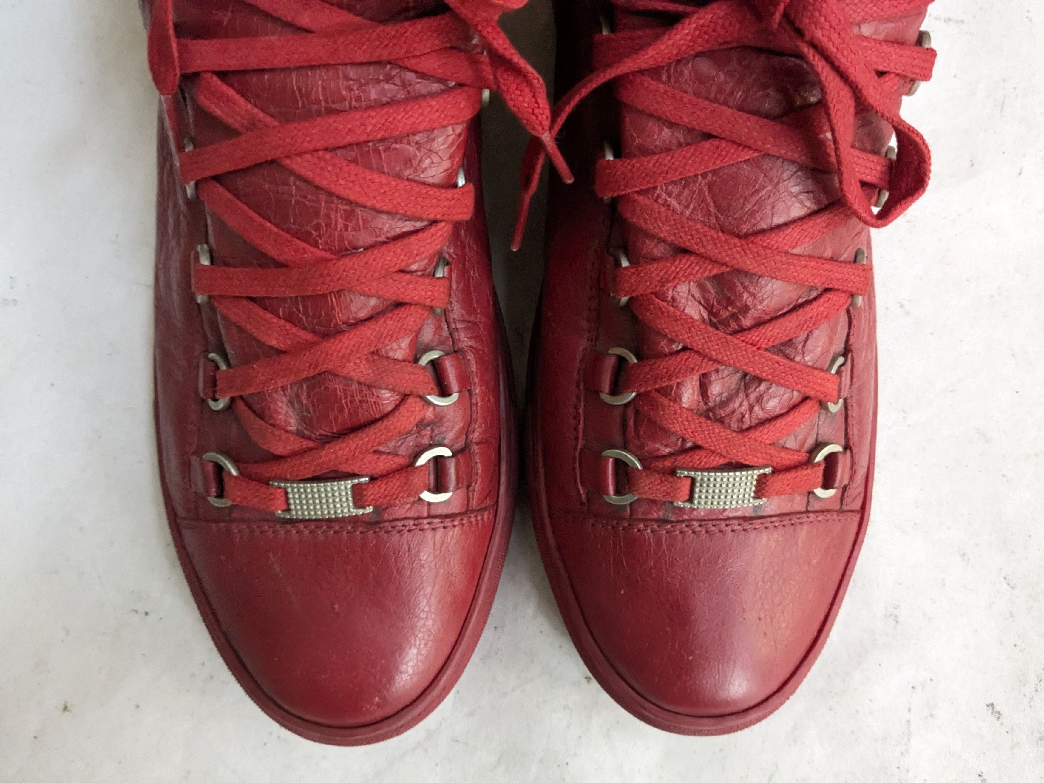 Balenciaga Balenciaga Arena Sneakers Red 11 High Tops Leather Size US 11 / EU 44 - 6 Thumbnail