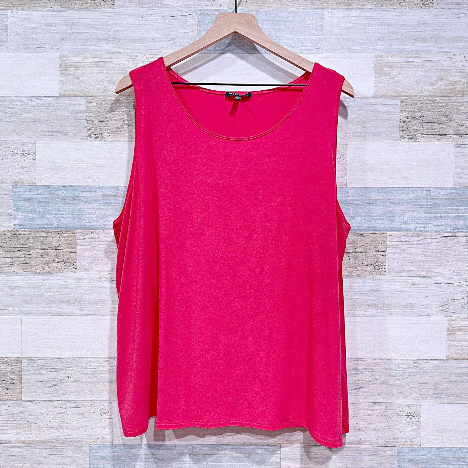 Eileen Fisher Eileen Fisher Jewel Neck Tank Top Pink Womens Plus Size 3X Size 3XL / US 20-22 - 1 Thumbnail