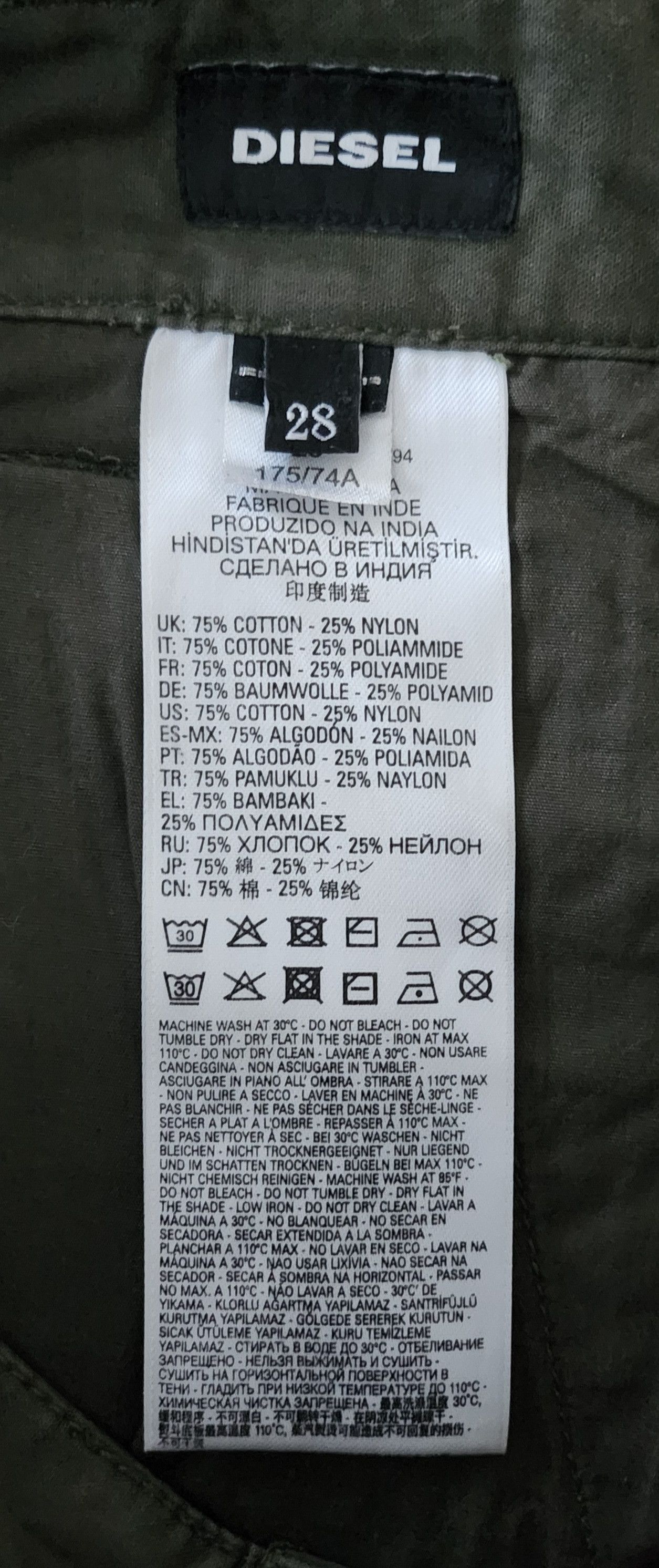 Diesel P-Jarrod Cargo Joggers Size US 28 / EU 44 - 3 Thumbnail