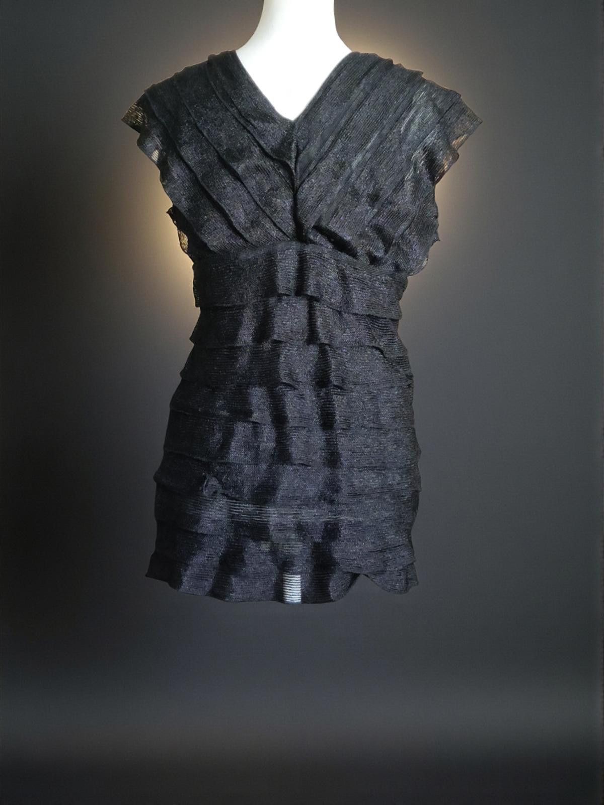 Other Max Edition Black Tiered Ruffle Blouse Size Large Size L / US 10 / IT 46 - 5 Thumbnail