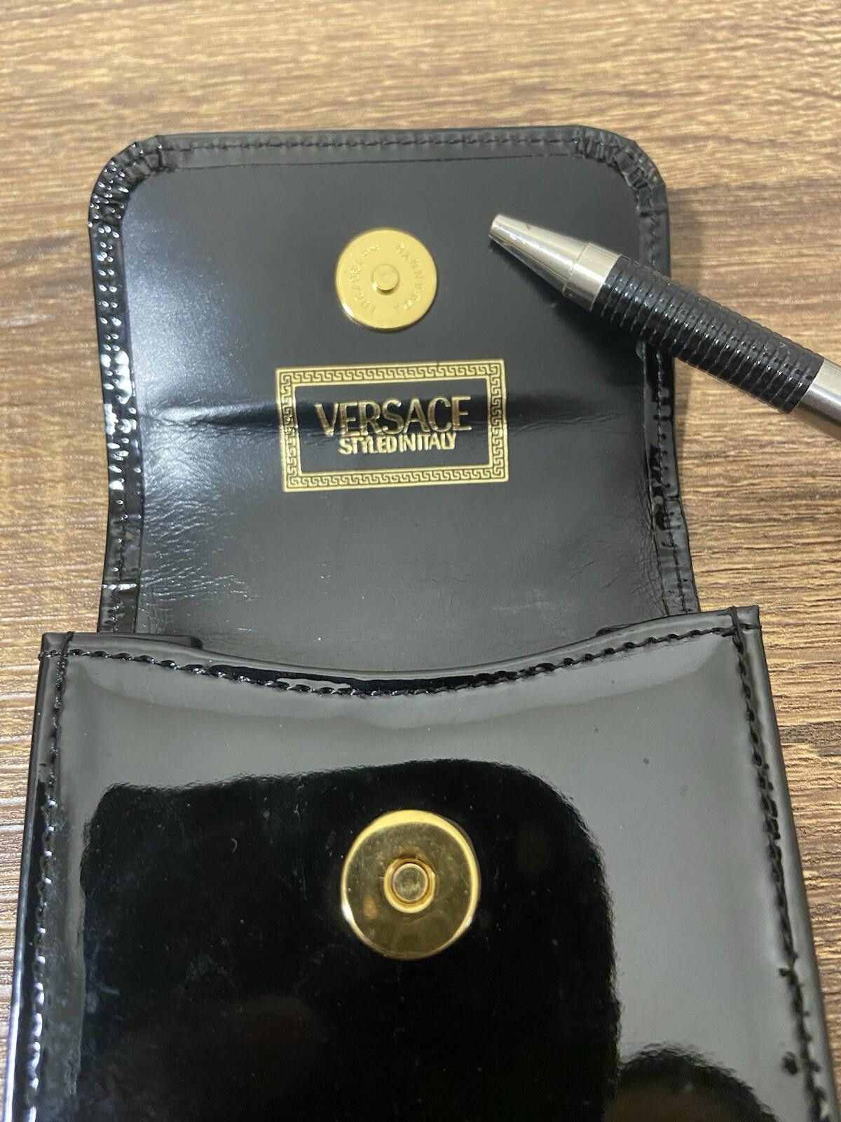 Versace 2piece Versace Sunburst black leather + croc cigarette case Size ONE SIZE - 11 Thumbnail