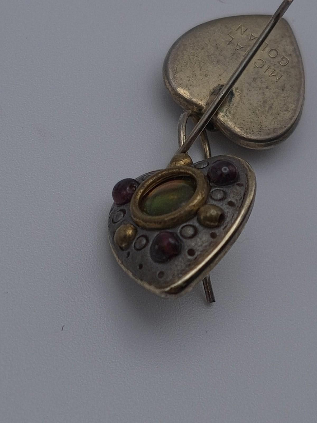 Other Michal Golan Mixed Metal Heart Earrings w/ Cabochon Size ONE SIZE - 6 Thumbnail