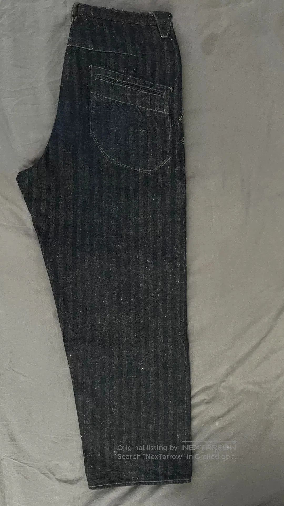 Japanese Brand Blue Dyed Wide-Leg Denim Pants. Size 29" - 8 Thumbnail