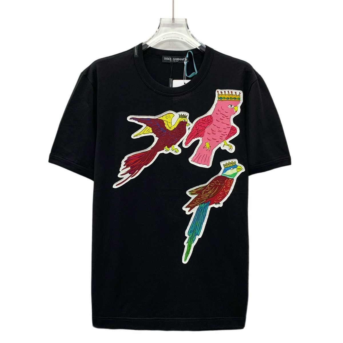 Dolce & Gabbana Dolce & Gabbana Parrot Applique Embroidered T-shirt K26WX Size S / US 4 / IT 40 - 1 Thumbnail
