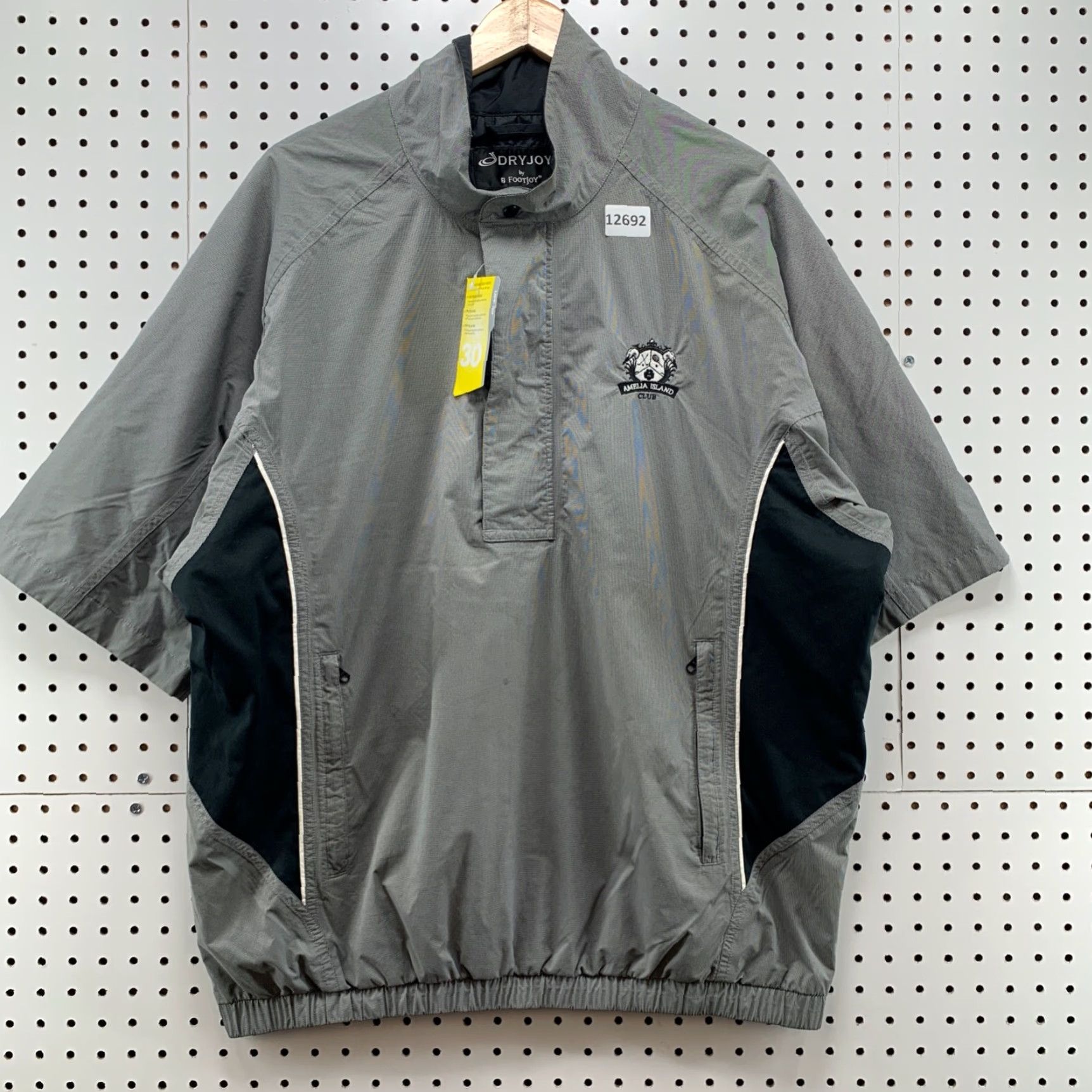 Footjoy VINTAGE FootJoy DryJoys Golf Jacket Men's Large Nylon Spandex Activewear Black Weatherproof 2020s Size US L / EU 52-54 / 3 - 7 Thumbnail