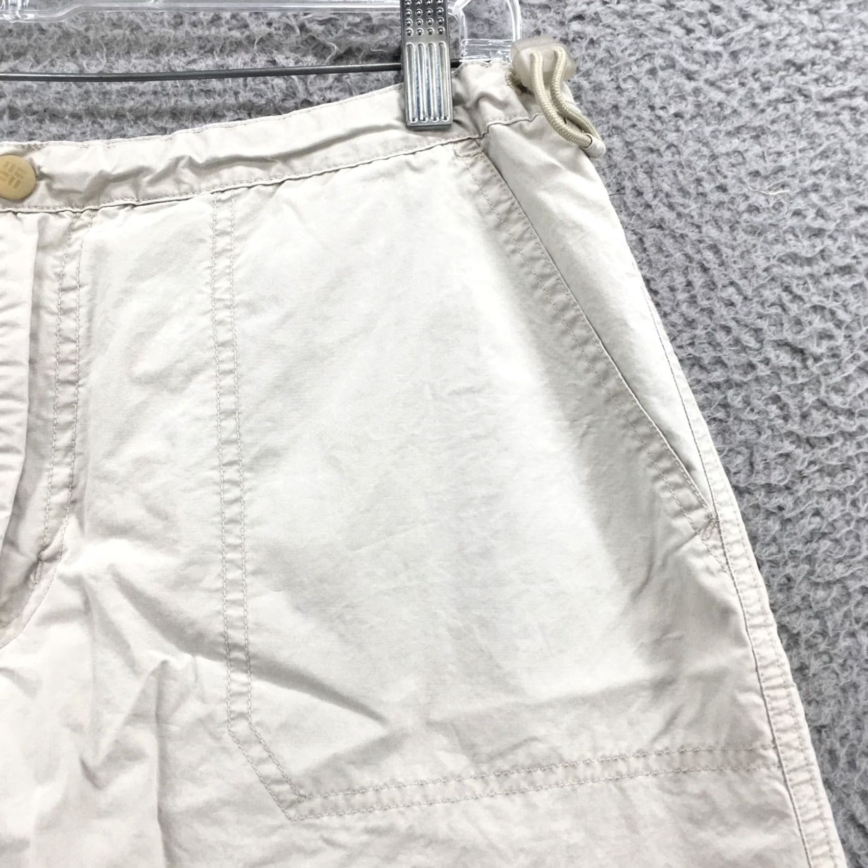 Vintage Columbia A-Line Short Skort Womens Large Beige Cotton Flat Front Zip Fly Casual Size 36" / US 14 / IT 50 - 5 Thumbnail