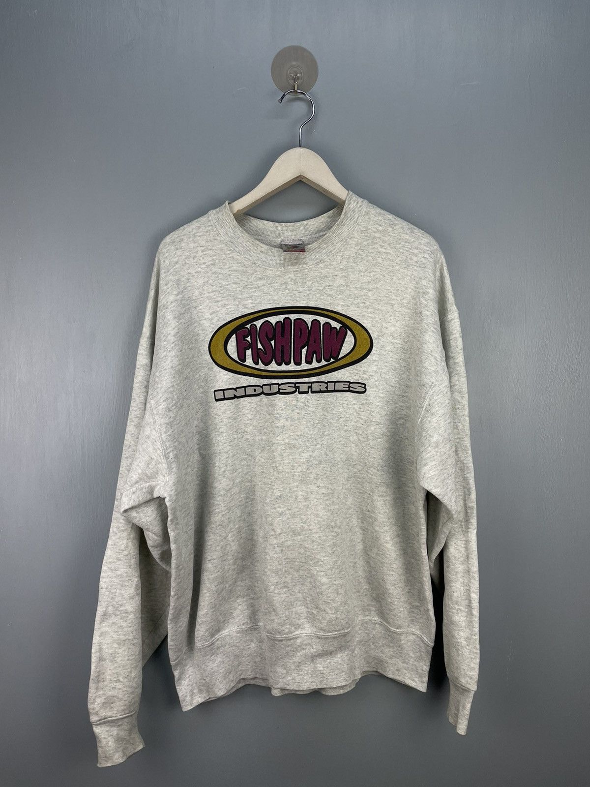 Vintage Vintage 90s Fishpaw Industries streetwear brand sweatshirts Size US XL / EU 56 / 4 - 1 Thumbnail