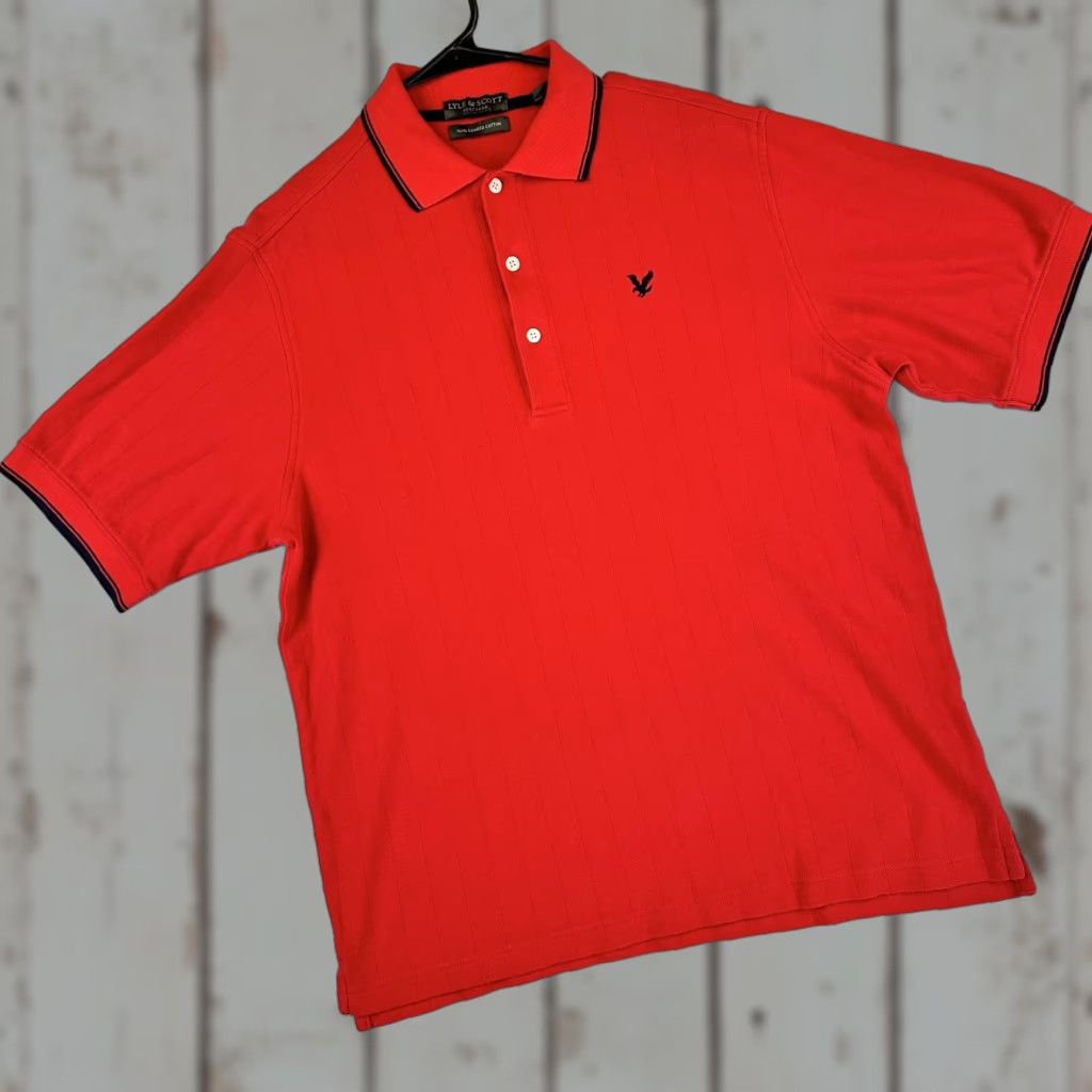 Lyle & Scott Lyle & Scott Polo Shirt Mens Small Red Scotland Cotton Short Sleeve Classic Fit Size US S / EU 44-46 / 1 - 1 Thumbnail