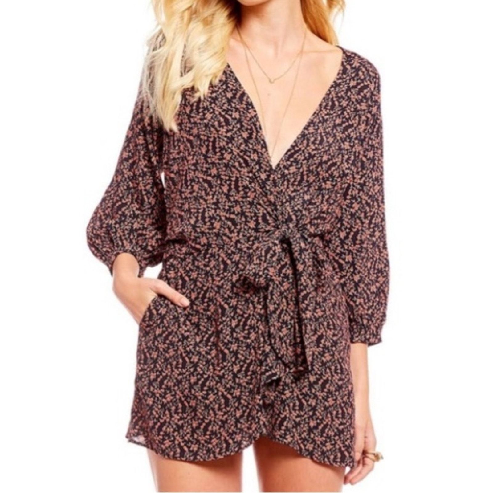 Free People NWT Free People Clara Tunic Blouse Dress in Floral Size L / US 10 / IT 46 - 1 Thumbnail