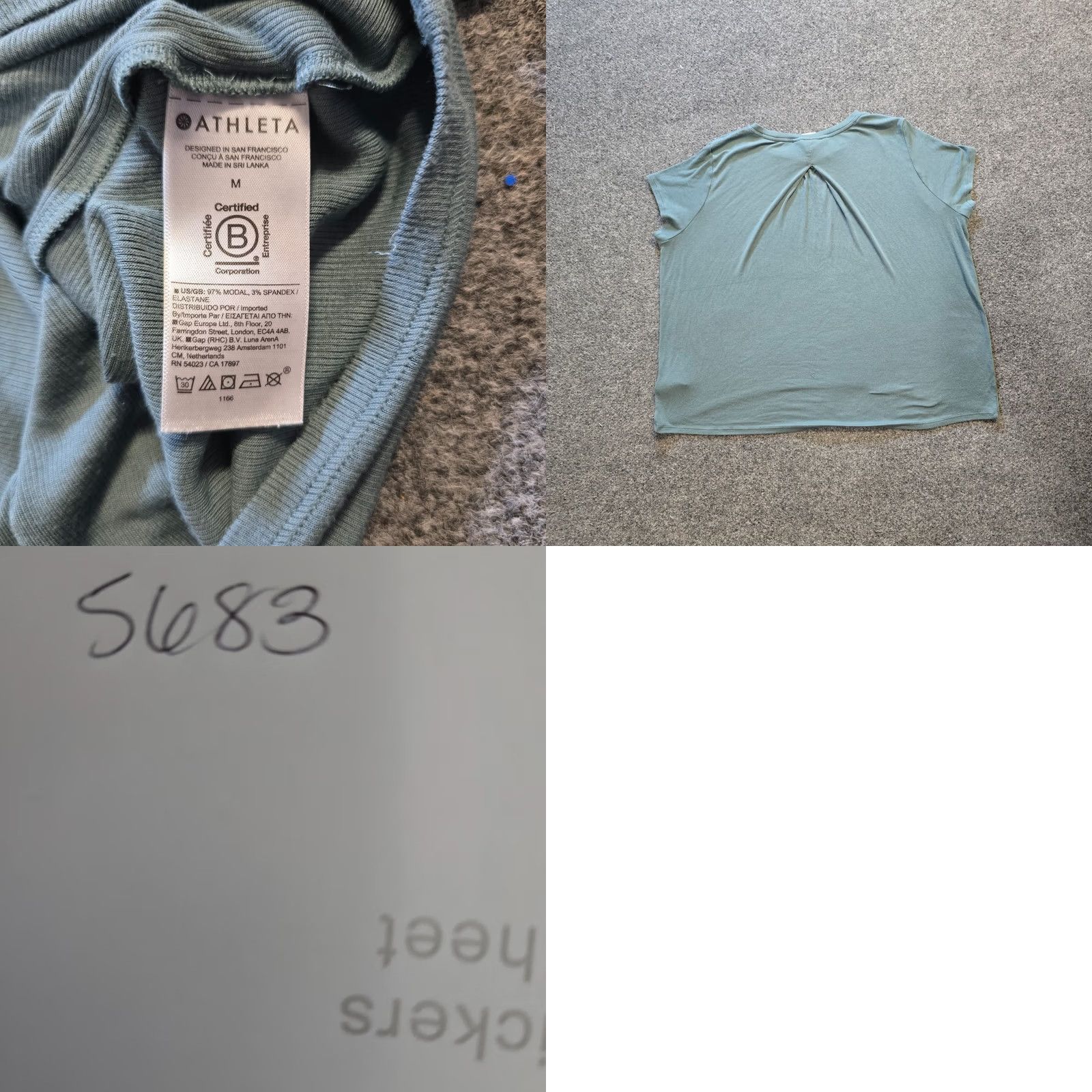 Athleta Athleta Top Women Size Medium Green Ribbed Boxy Short Sleeve Stretch Soft Casual Size M / US 6-8 / IT 42-44 - 8 Thumbnail