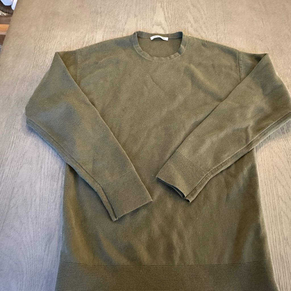Helmut Lang HELMUT LANG khaki Pullover Cotton Knitwear Size US M / EU 48-50 / 2 - 2 Thumbnail