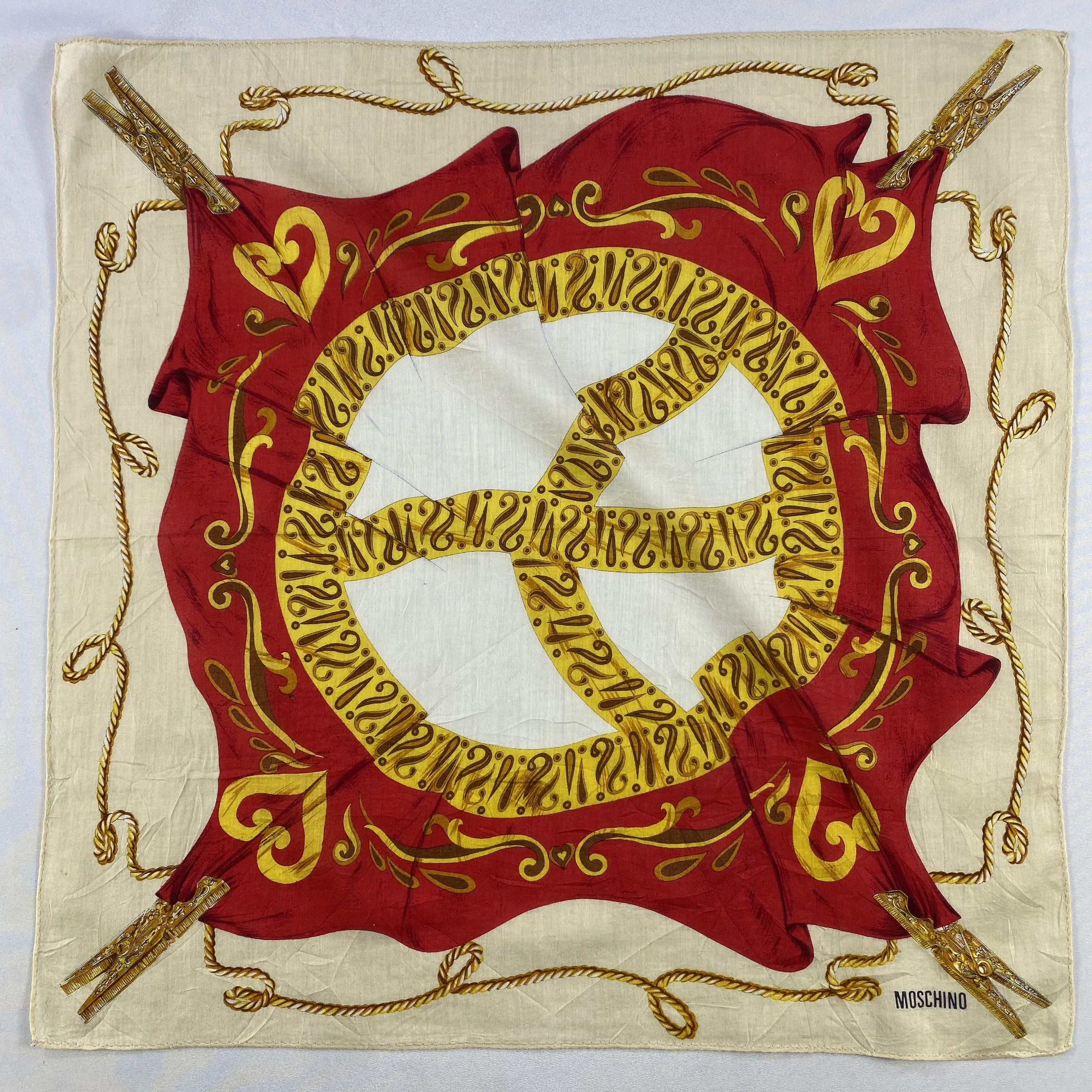 Vintage Moschino Bandana/ Handkerchief / Neckerchief Size ONE SIZE - 1 Thumbnail