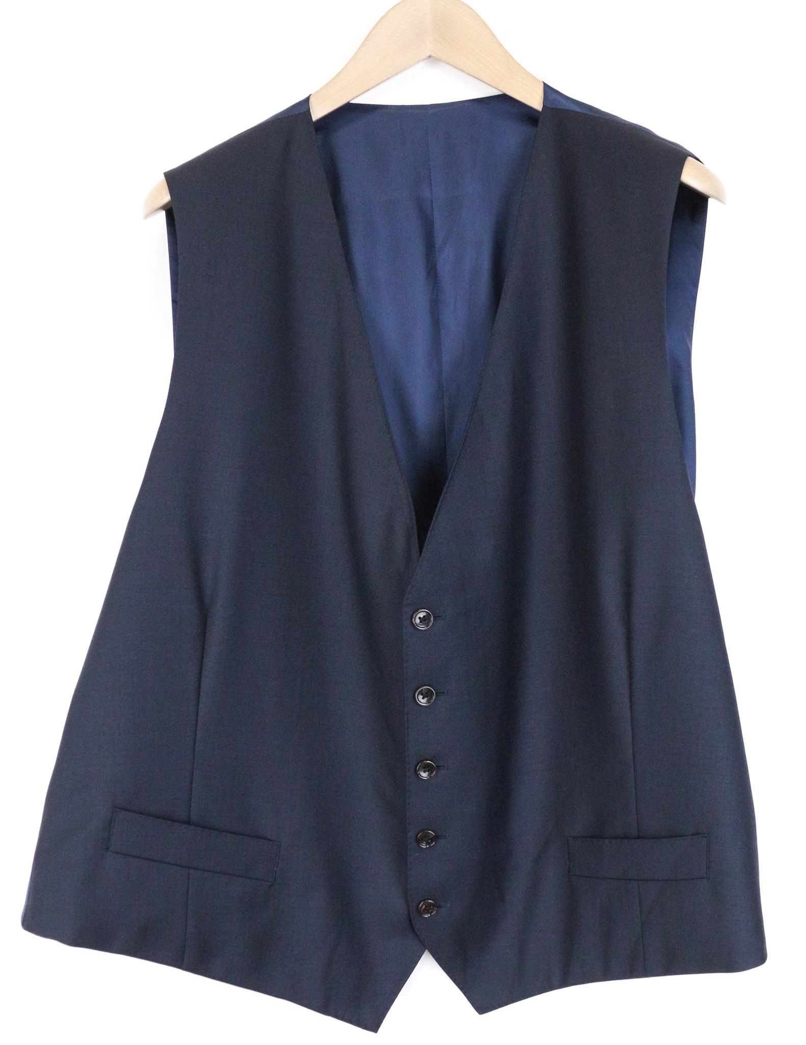 Suitsupply LAZIO UK58S Navy Slim Wool Melange Suit 75645 Size 54R - 2 Thumbnail