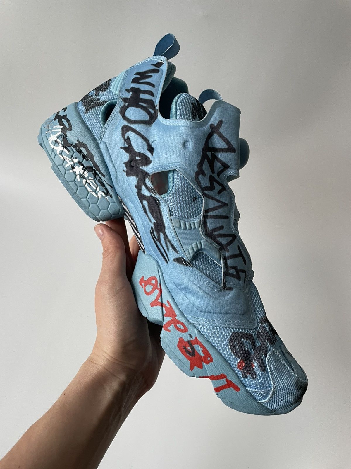 Reebok × Vetements Vetements Reebok Insta Pump Graffiti Sneakers Size US 12 / EU 45 - 19 Thumbnail