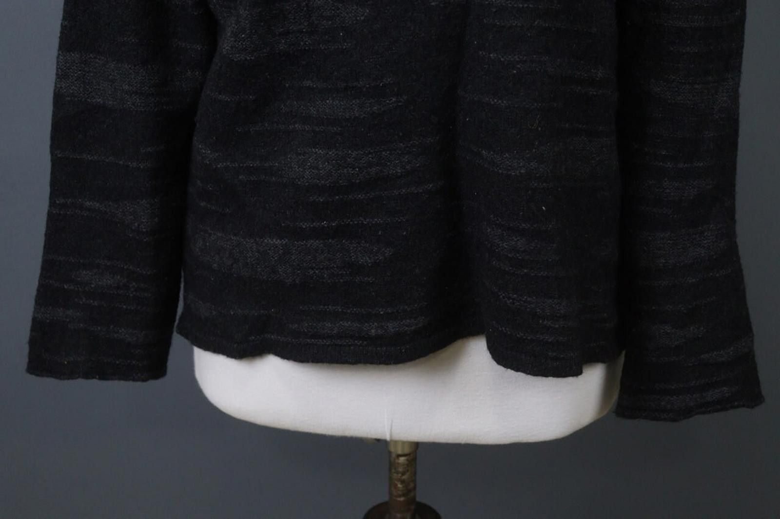 Transit Transit Black Knitted Crew Neck Stretchable Pullover Sweater Size M / US 6-8 / IT 42-44 - 3 Thumbnail