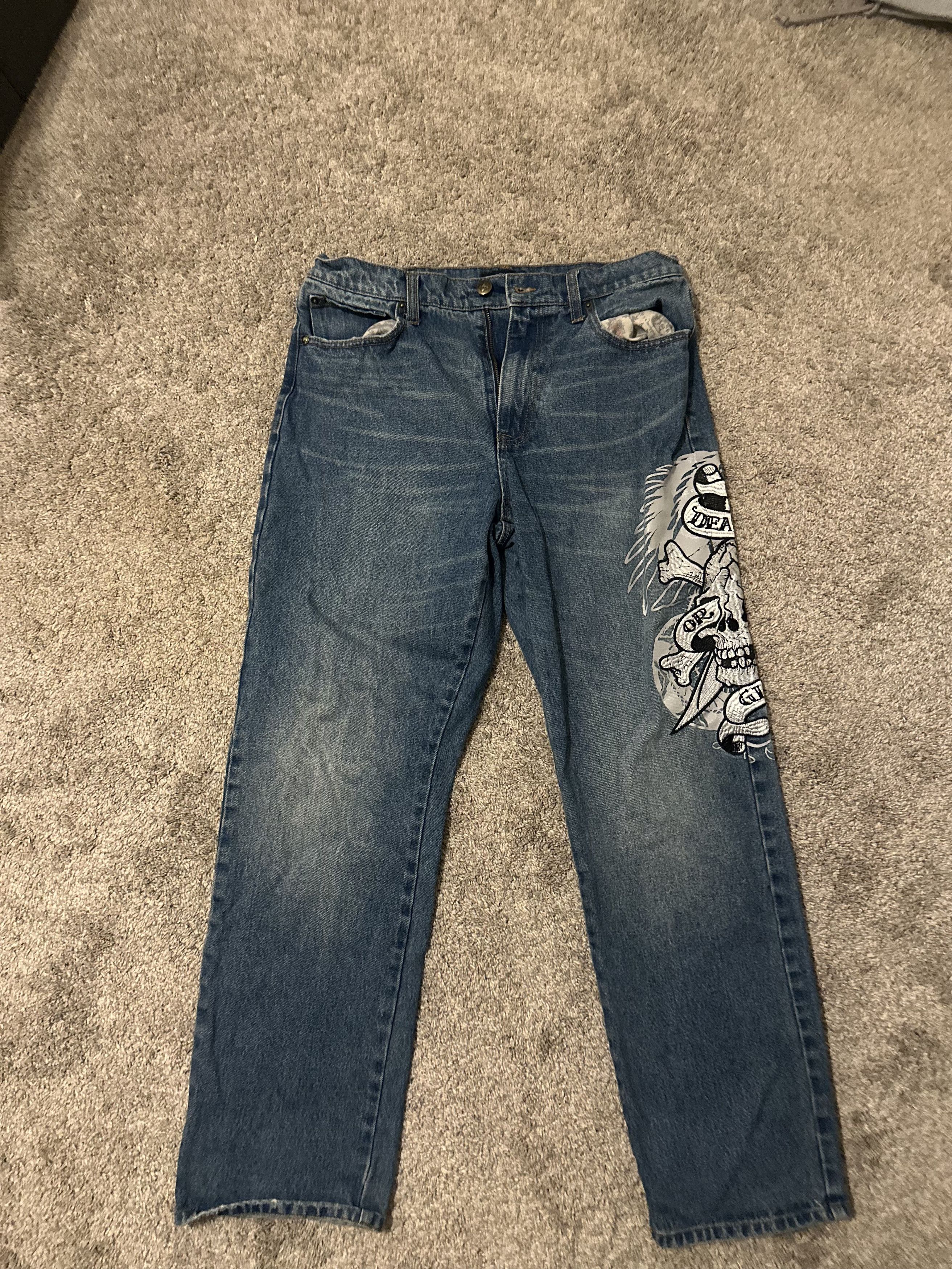 Ed Hardy Ed Hardy Denim Jeans Size 32 Skull Eagle Y2K Size US 32 / EU 48 - 1 Thumbnail