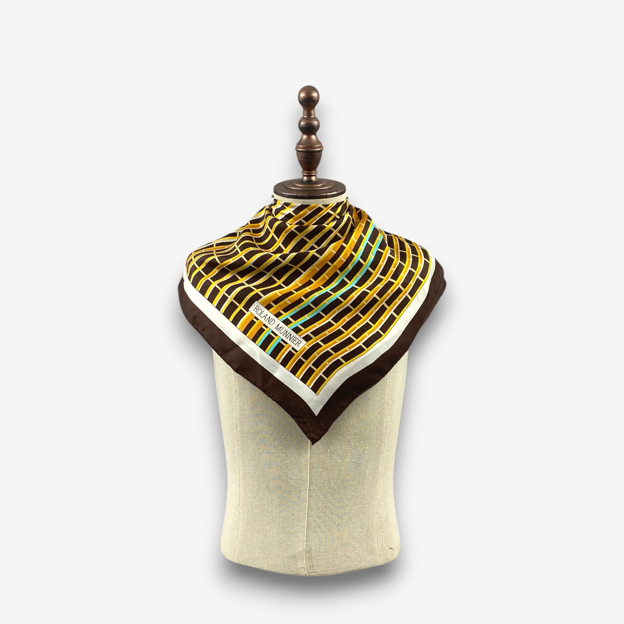 Japanese Brand Vintage Roland Munnier SILK Scarf Twill Stole Wraps Scarves Size ONE SIZE - 2 Thumbnail