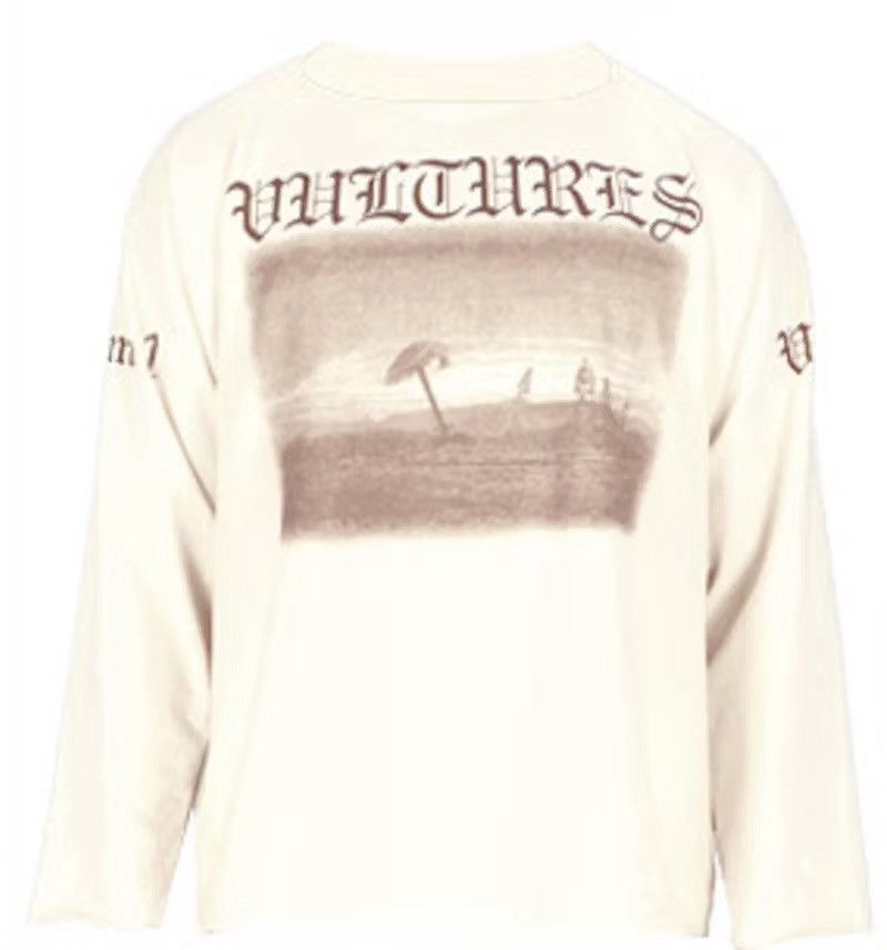Yeezy YZY vultures white long tee Size US S / EU 44-46 / 1 - 1 Thumbnail