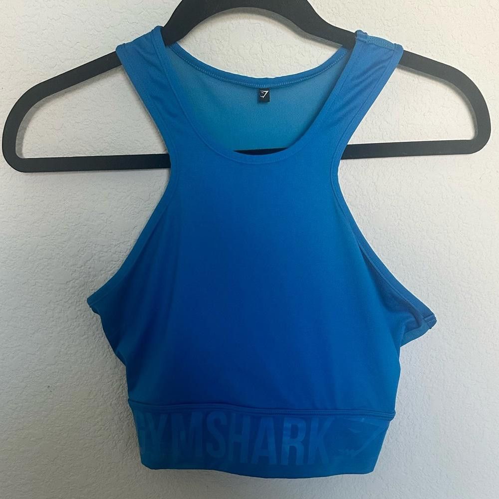 Gymshark Gymshark Serene Blue Sports Bra Racerback Blueberry Small Size ONE SIZE - 3 Thumbnail