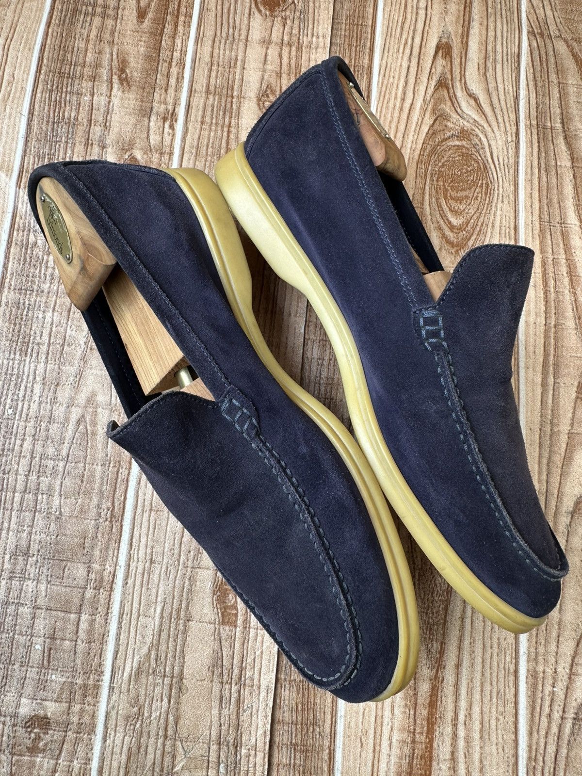 Loro Piana Loro Piana Summer Walk Blue Suede Loafer Flats Size US 11 / EU 44 - 7 Thumbnail