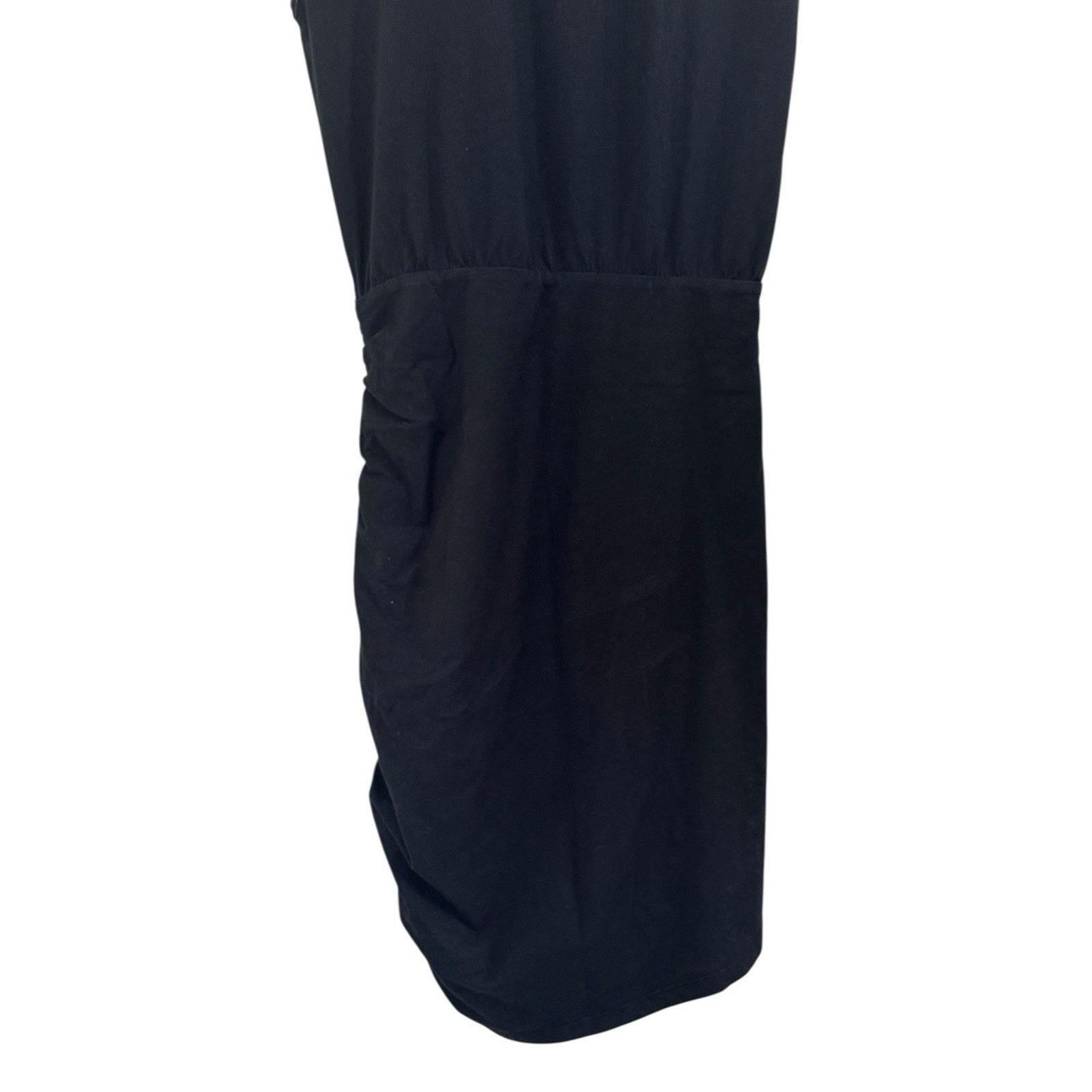 Pam & Gela PAM & GELA Black Muscle Sleeve Shirred Ruched Mini Dress PXS Size XS / US 0-2 / IT 36-38 - 7 Thumbnail