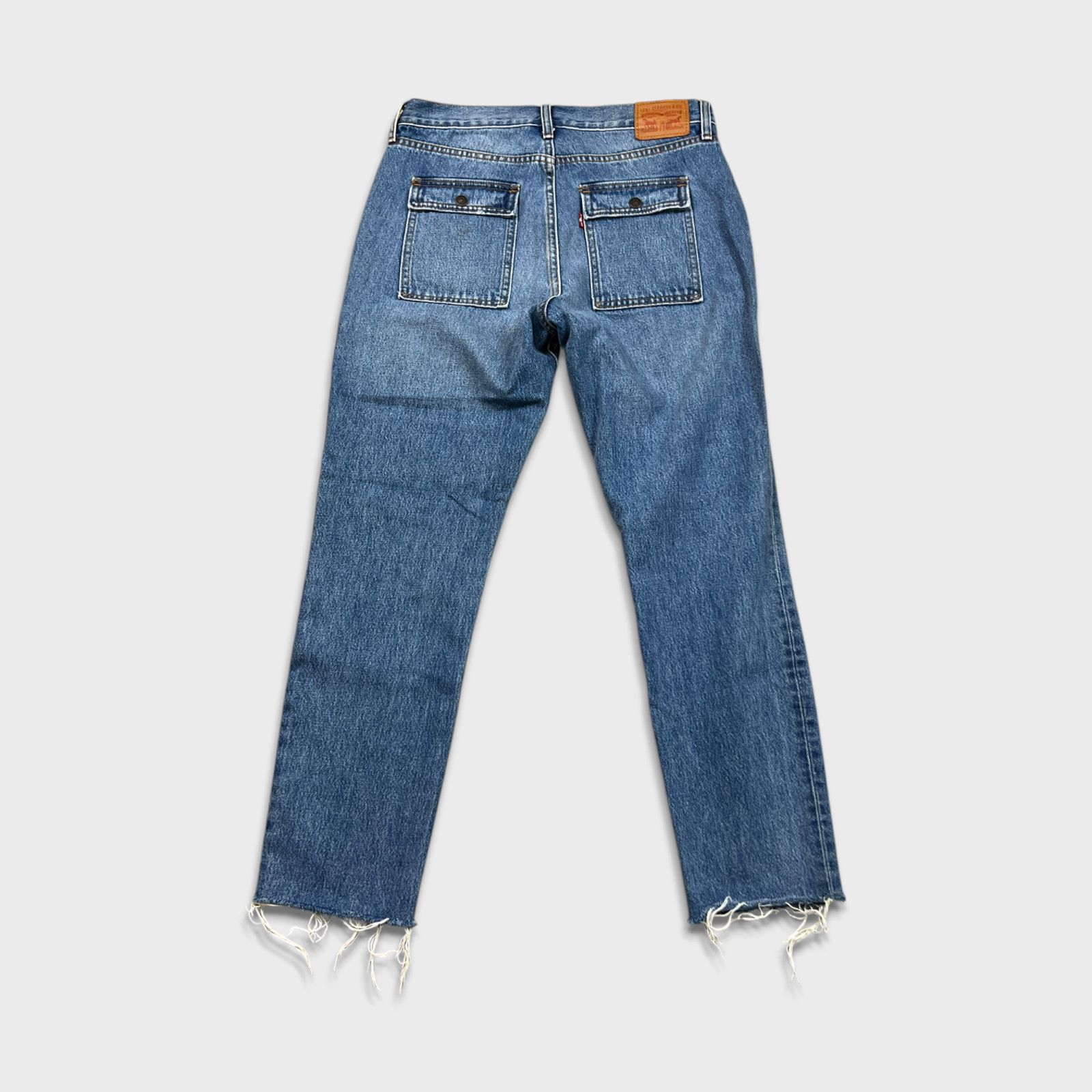 Levi's × Vintage Levi's Jeans 30x28 Faded Frayed Distressed Cargo Denim Pants Size US 30 / EU 46 - 6 Thumbnail