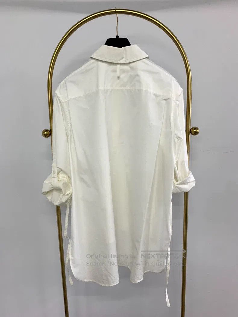 Hermes Hermes White tailored waist shirt with design Size XS / US 0-2 / IT 36-38 - 3 Thumbnail