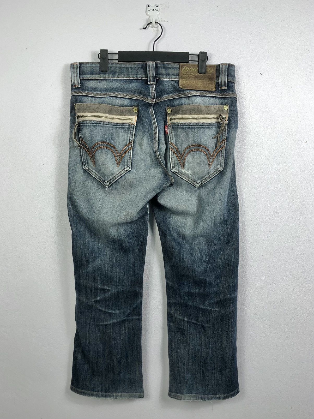 Edwin Rare Vintage Edwin 503 Blue Trip Flare Jeans Size US 32 / EU 48 - 8 Thumbnail