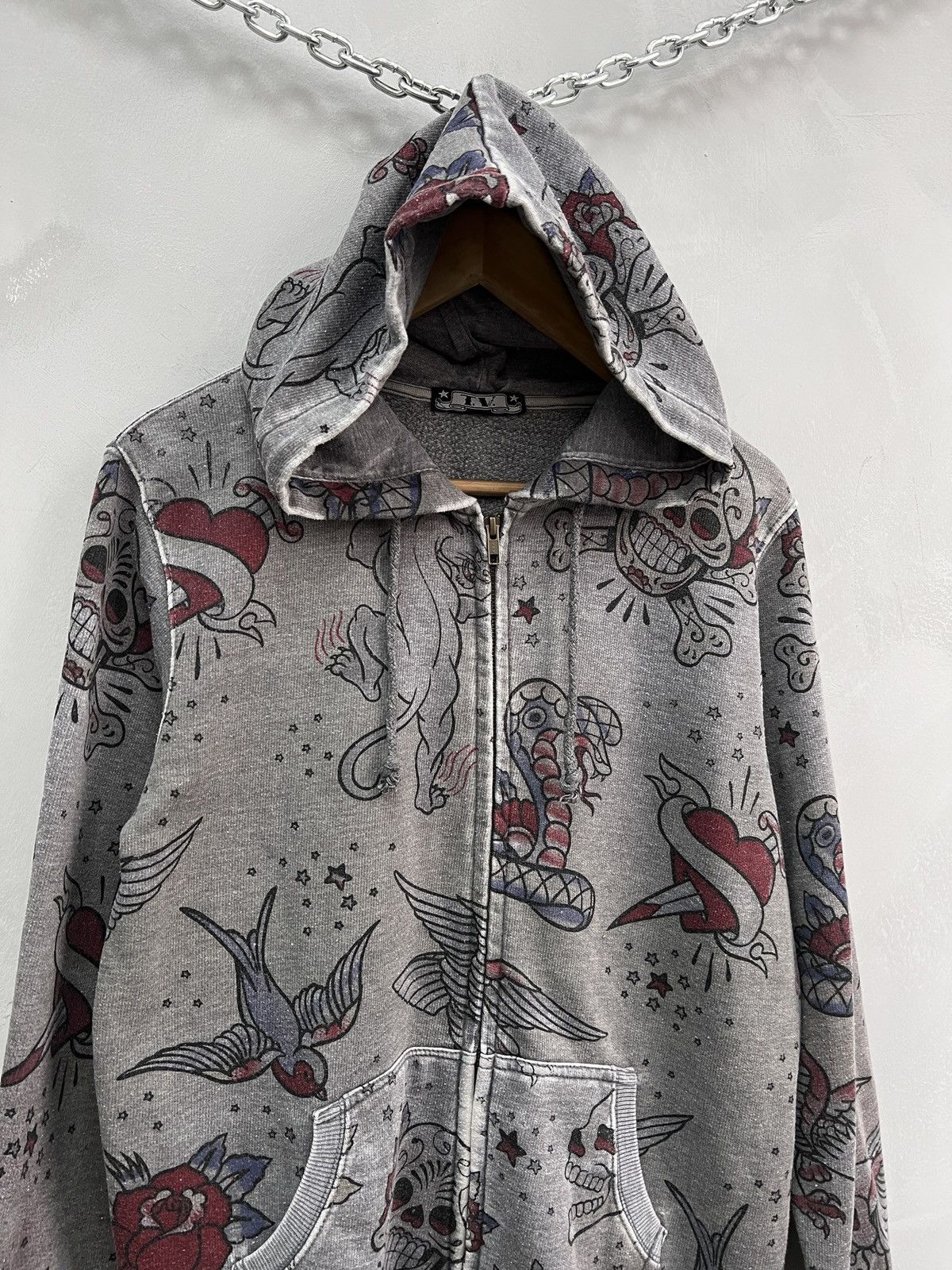 Affliction Vintage japanese hoodie edhardy style y2k rare hype Size US M / EU 48-50 / 2 - 2 Thumbnail
