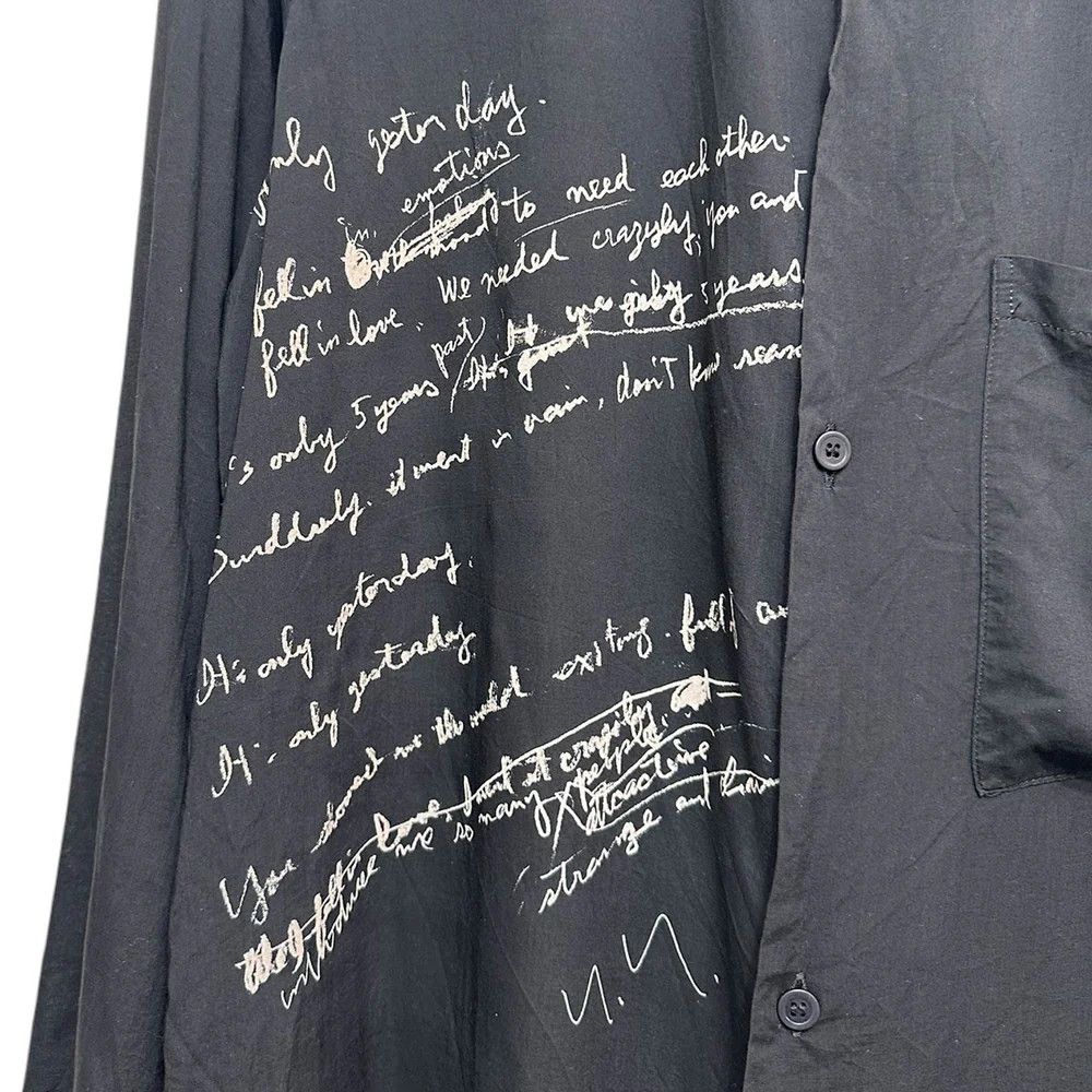 Yohji Yamamoto Yohji Yamamoto pour homme 19SSM-LTS Lyric Print Blouse Size US S / EU 44-46 / 1 - 4 Thumbnail
