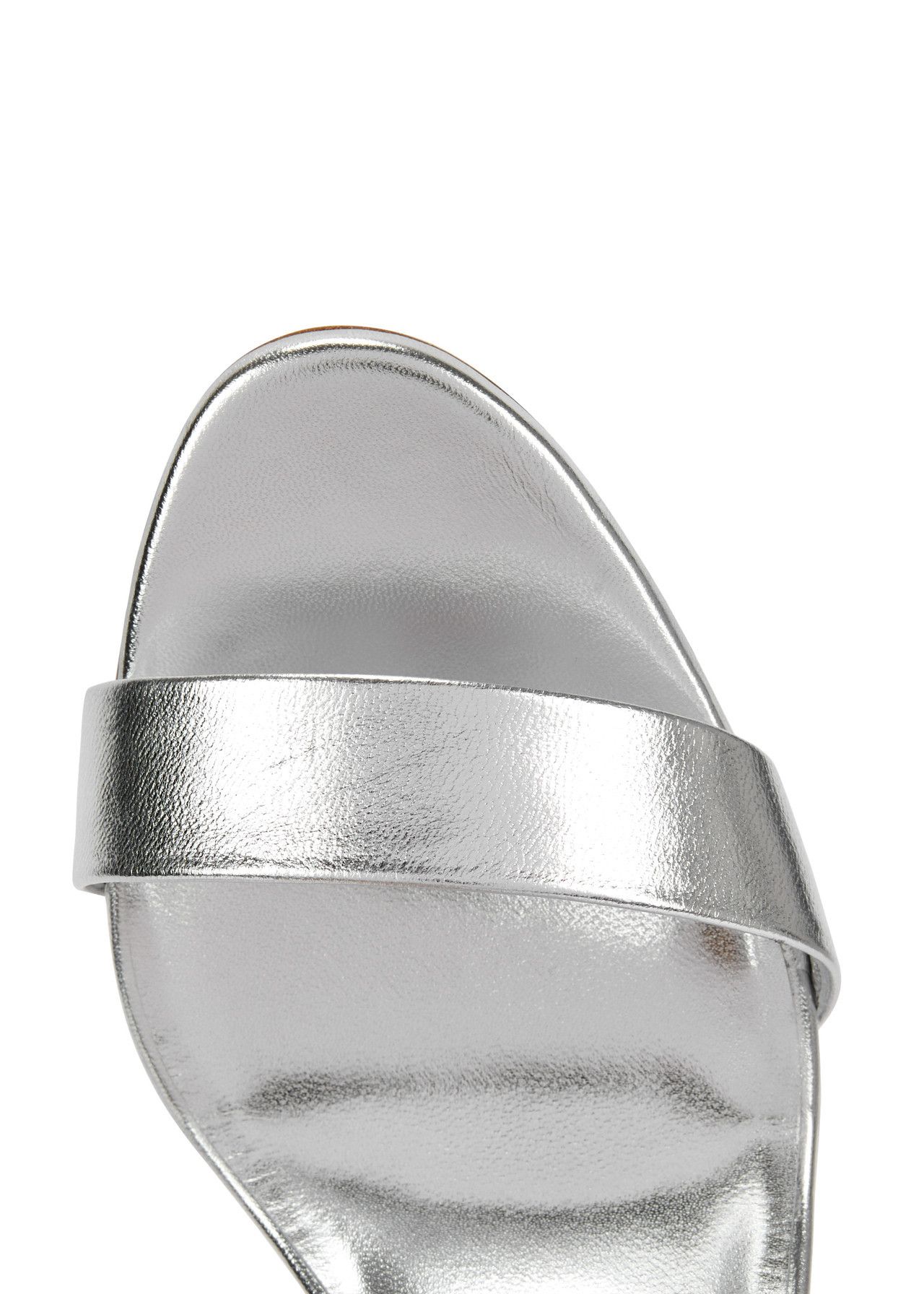 Christian Louboutin Miss Sabina 85 Silver Ankle Strap Block Heel Sandal 37 Size US 7 / IT 37 - 7 Thumbnail