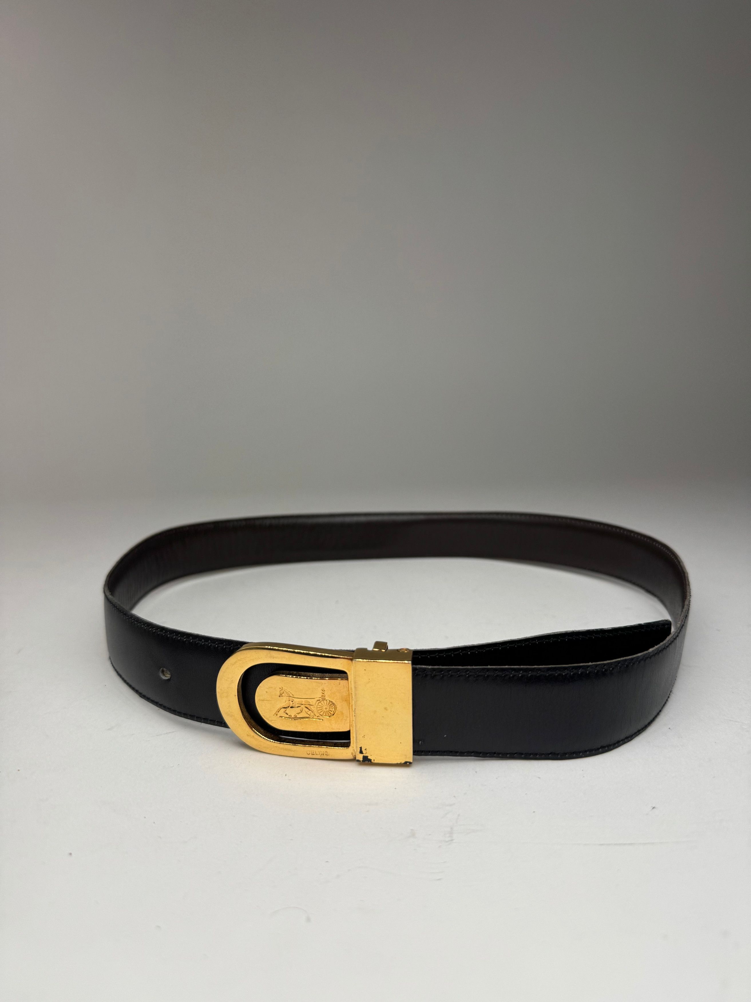Celine Vintage Leather belt brown Size ONE SIZE - 1 Thumbnail