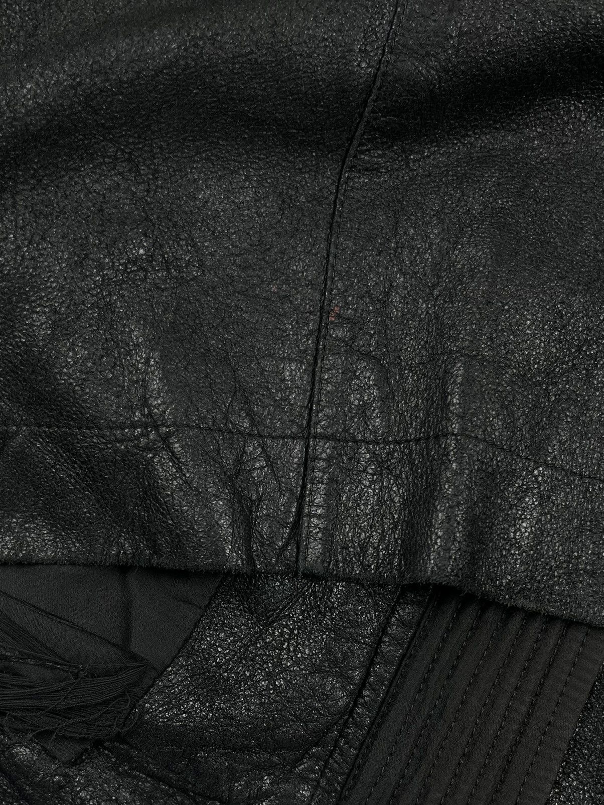 Rick Owens SS06 Rick Owens Blistered Lamb Intarsia Leather Jacket Size US S / EU 44-46 / 1 - 12 Thumbnail