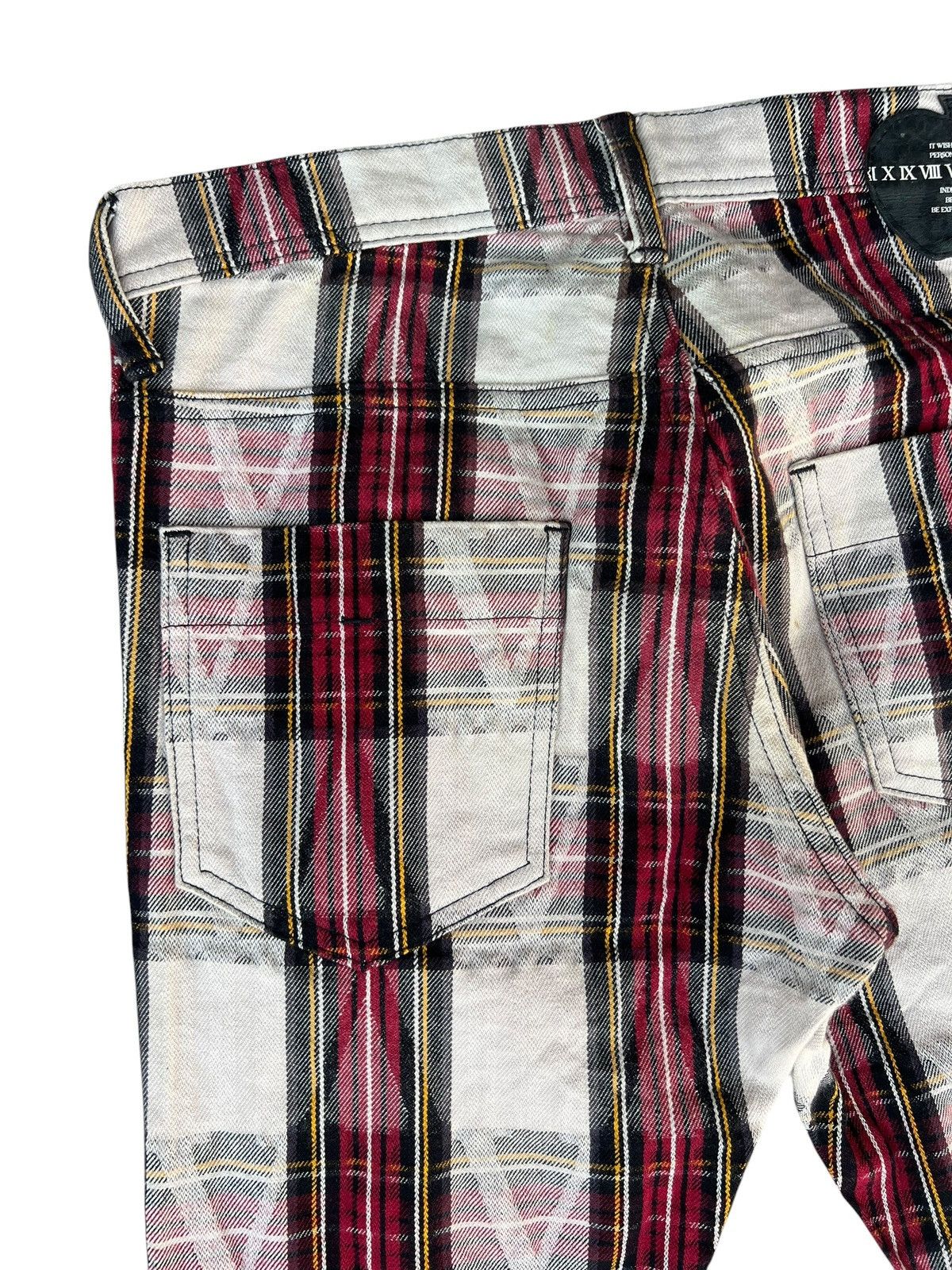 SHAREEF Shareef 2007 Japan Check Raw Edge Cropped Pant Size US 29 - 15 Thumbnail