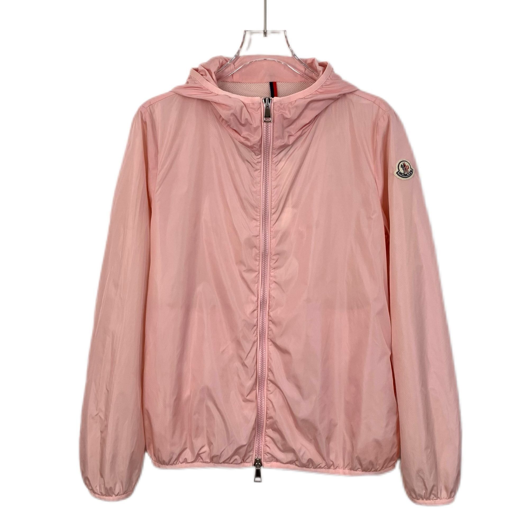 Moncler Moncler Womens Pink Hooded Windbreaker Jacket Size XS / US 0-2 / IT 36-38 - 1 Thumbnail