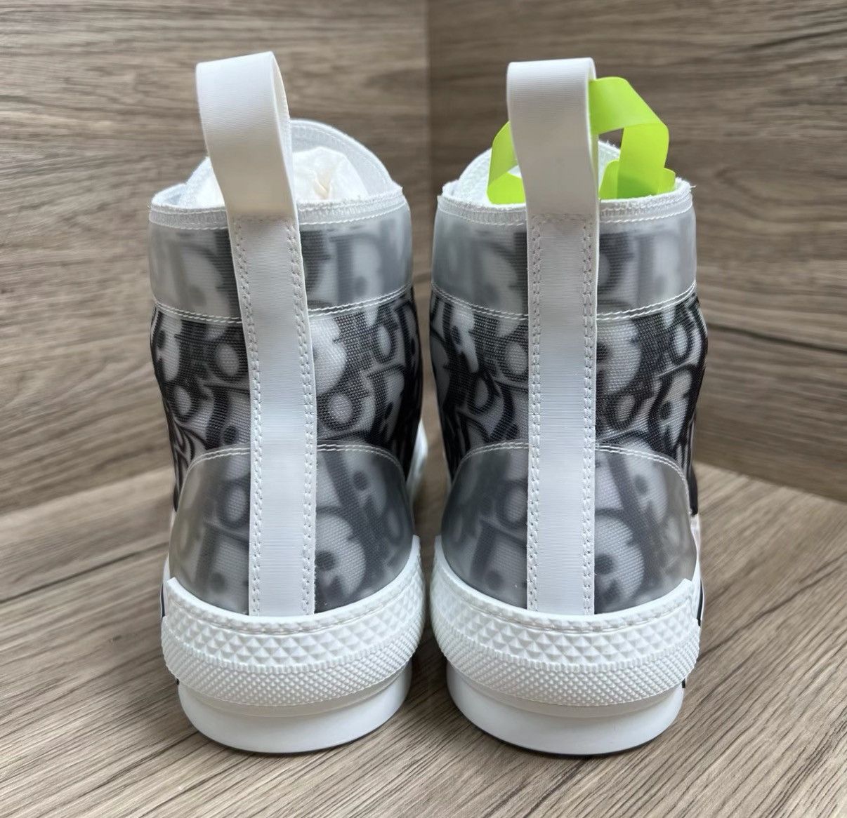 Dior Dior B23 White and Black Mesh Monogram High-Top Sneakers J41 Size US 6.5 / EU 39-40 - 2 Thumbnail