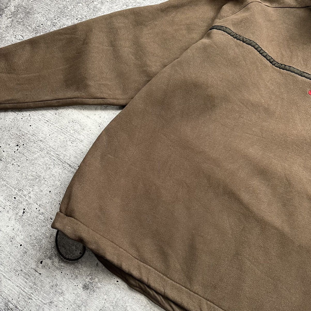 Nike × Vintage Nike Vintage 90s Center Logo Brown Faded 1/3 Zip Sweatshirt Size US XXL / EU 58 / 5 - 7 Thumbnail