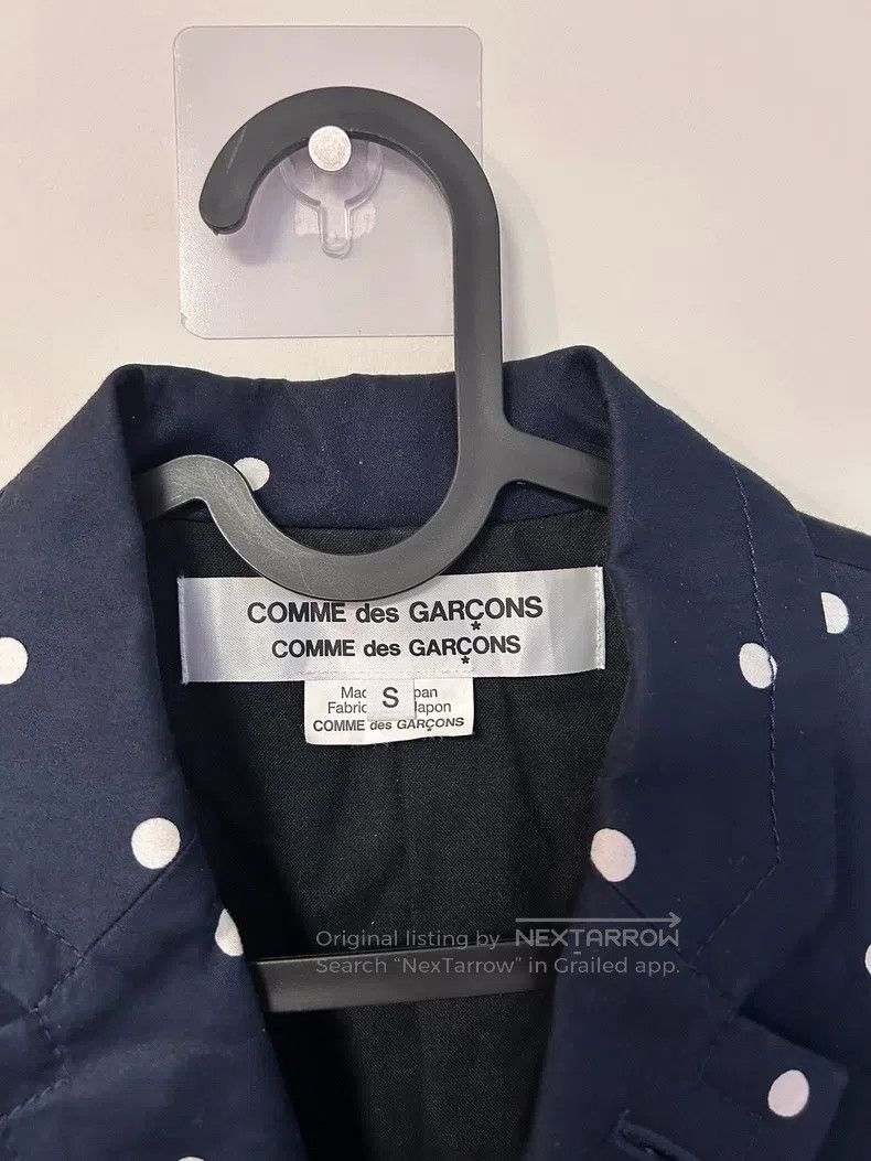 Comme des Garcons Comme des Garcons Dark Navy Polka Dot Trench Coat Size S / US 4 / IT 40 - 3 Thumbnail