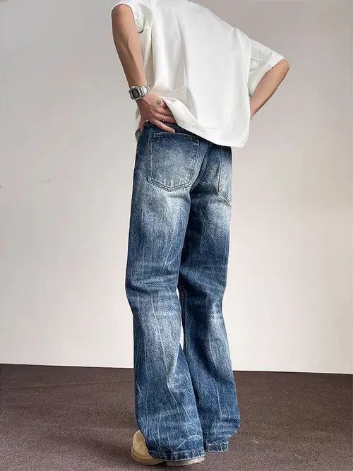 Japanese Brand Harada x Asou Blue High Street Vintage Loose Jeans Size US 29 - 6 Thumbnail